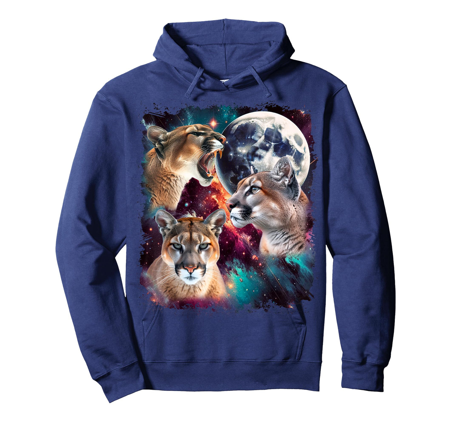 Three Mountain Lion Moon | 3 Cougar Moon Funny Cursed Meme T-Shirt