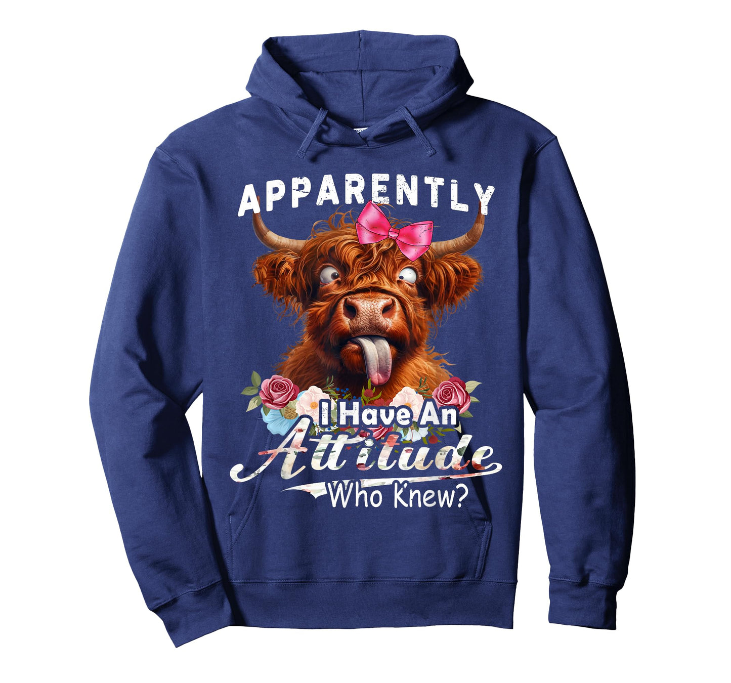Apparently I Have An Attitude funny highland cow men women T-Shirt