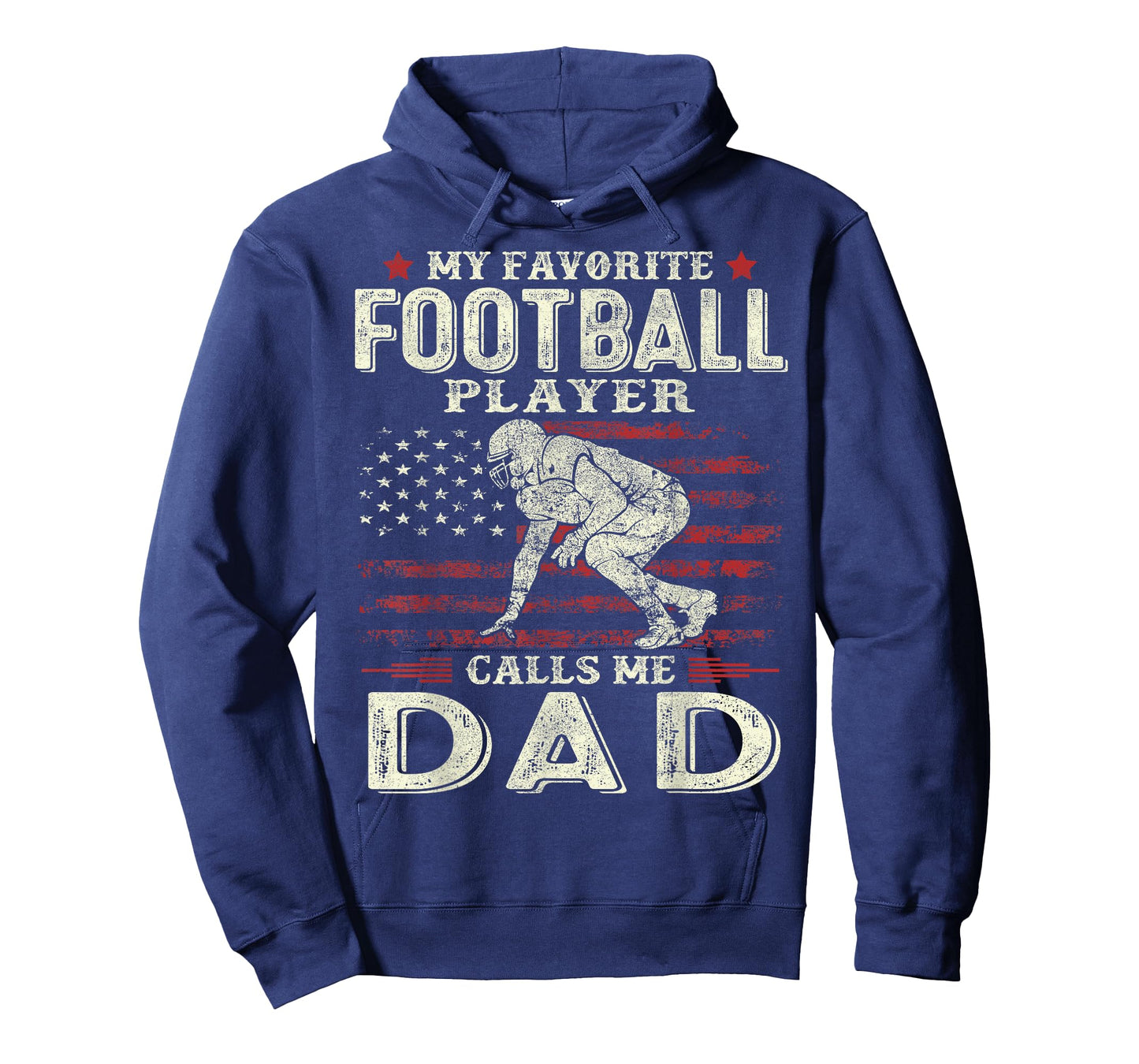 My Favorite Football Player Calls Me Dad US Flag Fathers Day T-Shirt