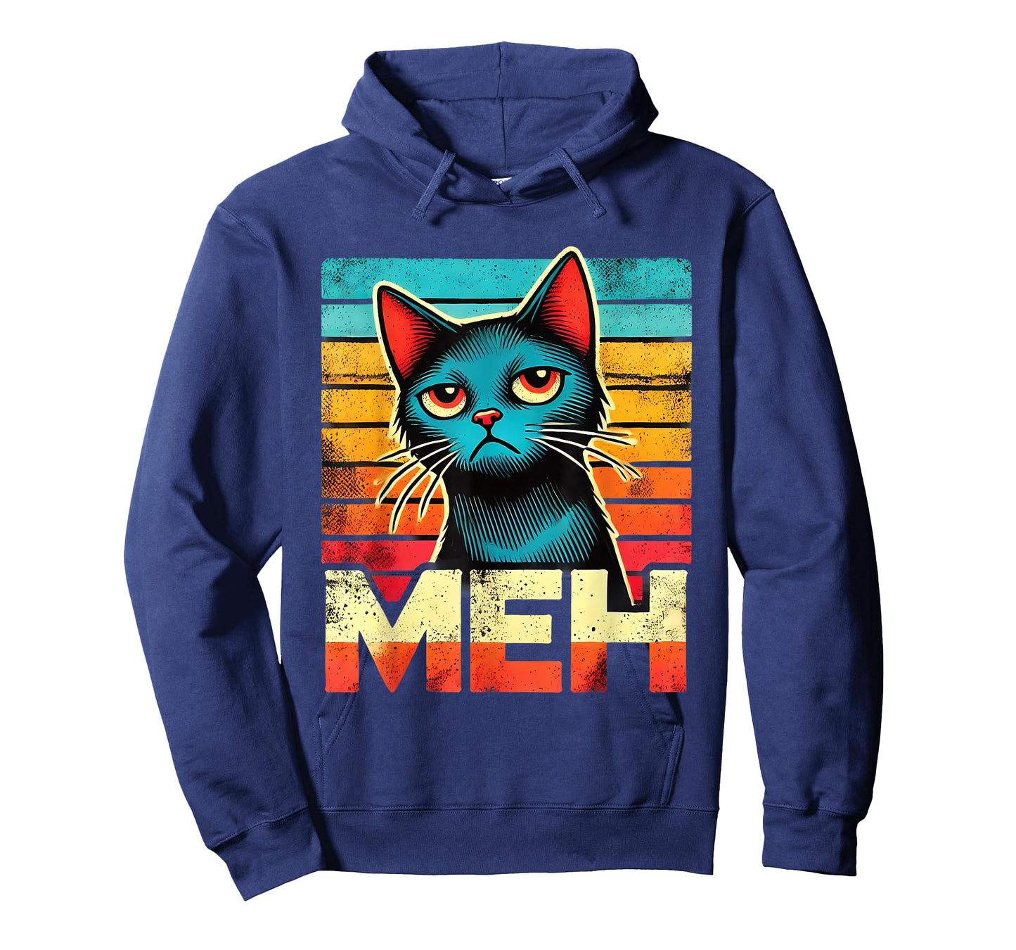 Cat Meh Funny Boys Girls Teens Men Women T-Shirt