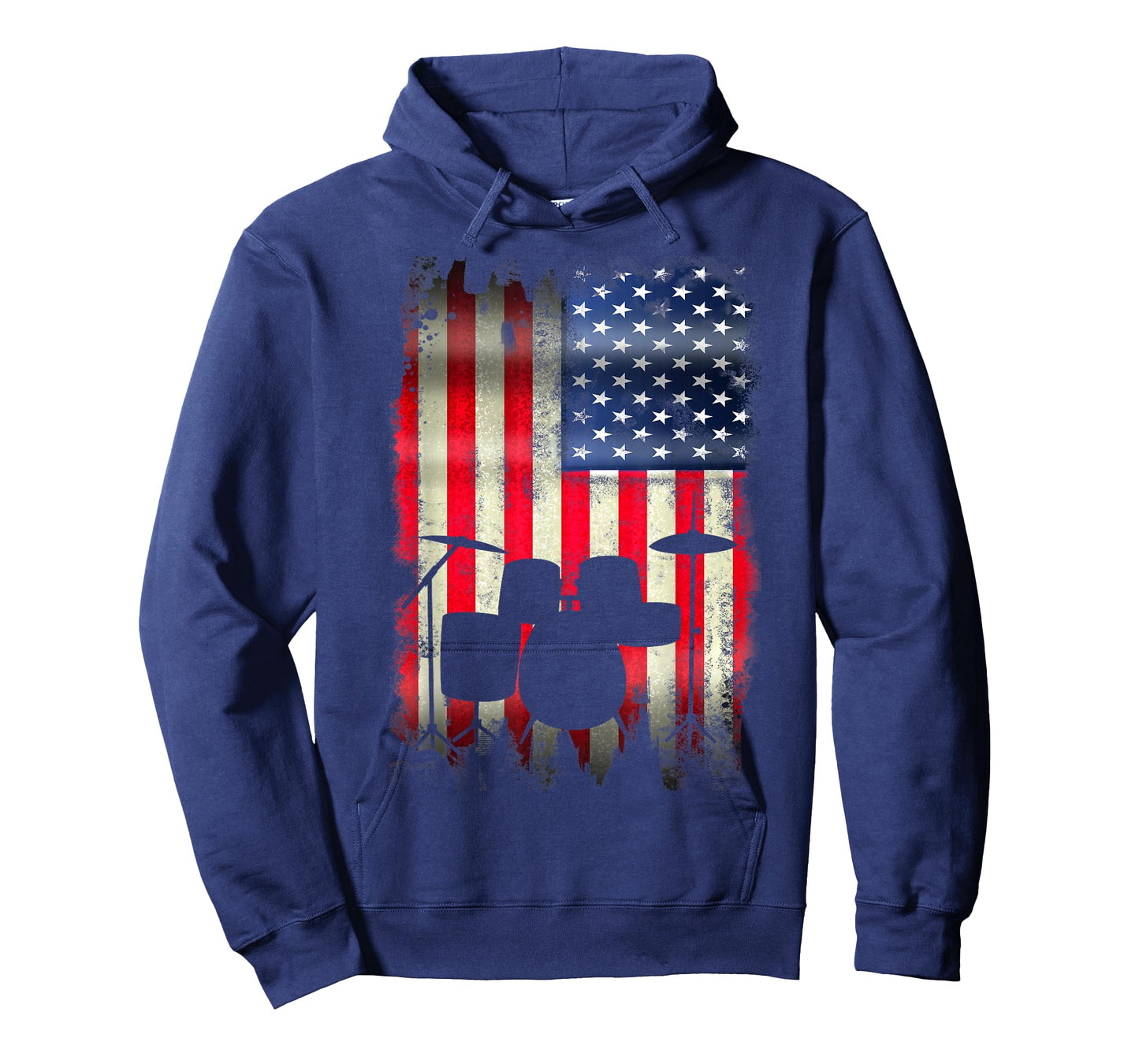 Drum Set USA American Flag 4th of July Patriotic Drummer T-Shirt