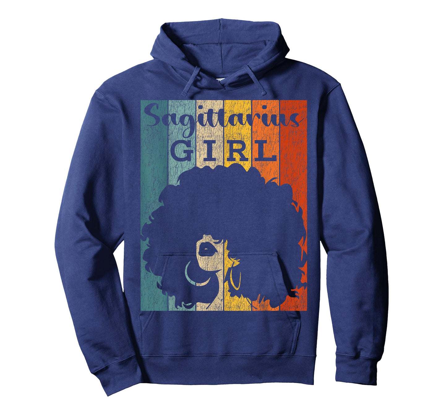 Sagittarius Girl Afro Natural Hair Diva Black Woman Zodiac T-Shirt