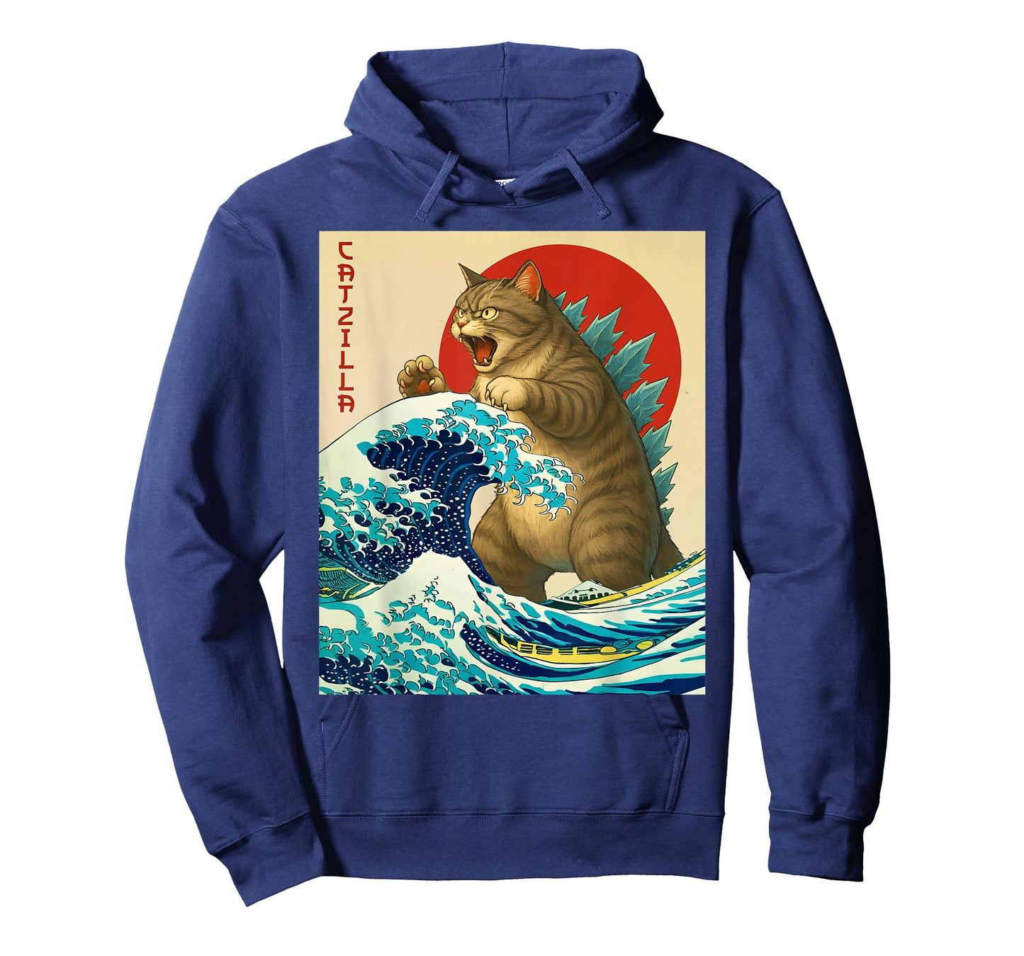 Catzilla Funny Cat Japanese Art Cat Meme for Men Women Kids T-Shirt