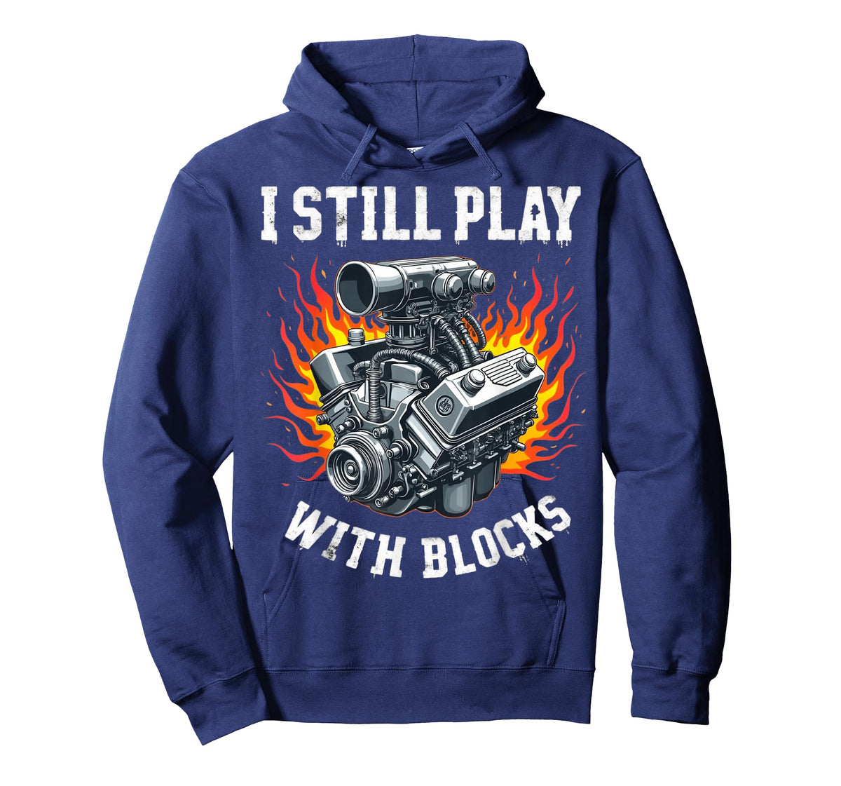 I Still Play With Blocks Funny Mechanic Garage Motor Engine T-Shirt