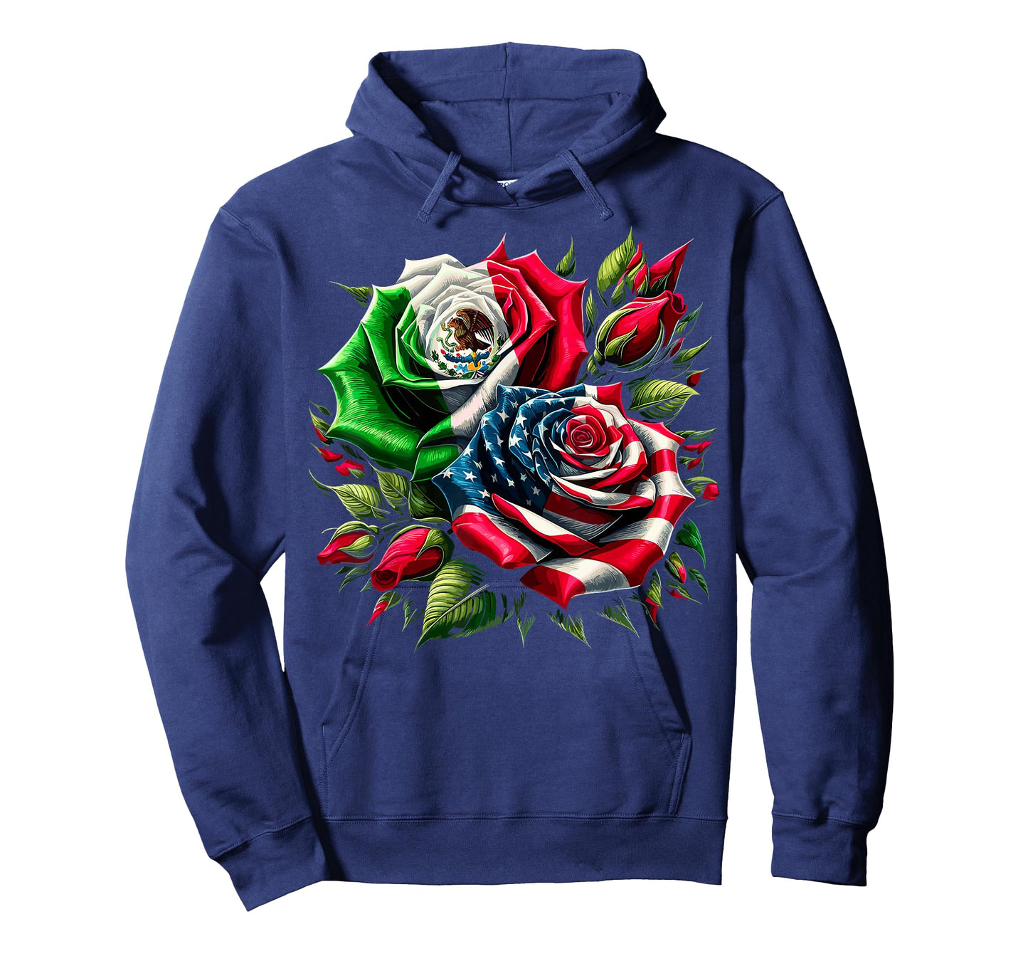 Mexican American Flag Rose T-Shirt