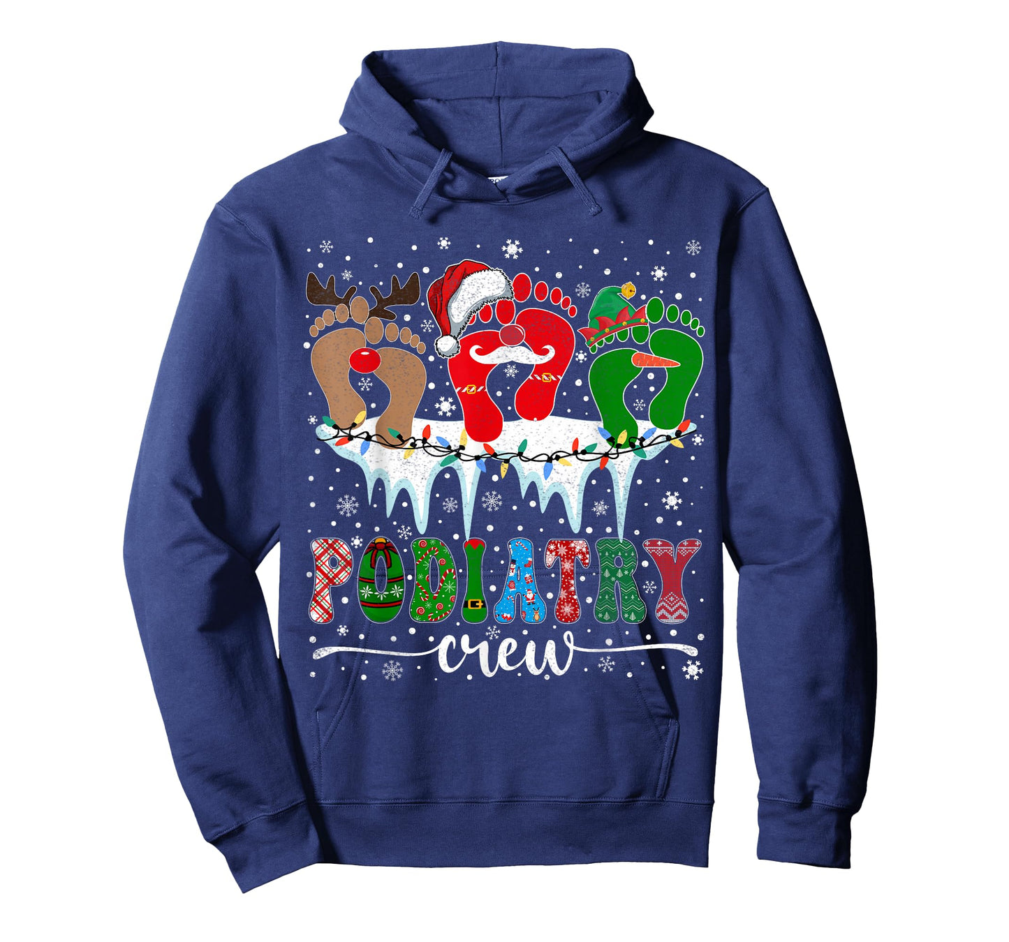 Christmas Footprint Doctor Podiatrist Podiatry Crew Xmas T-Shirt