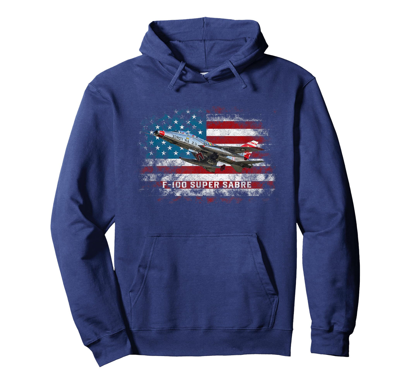 F-100 Super Sabre Jet Fighter Plane American Flag Pilot Vet T-Shirt