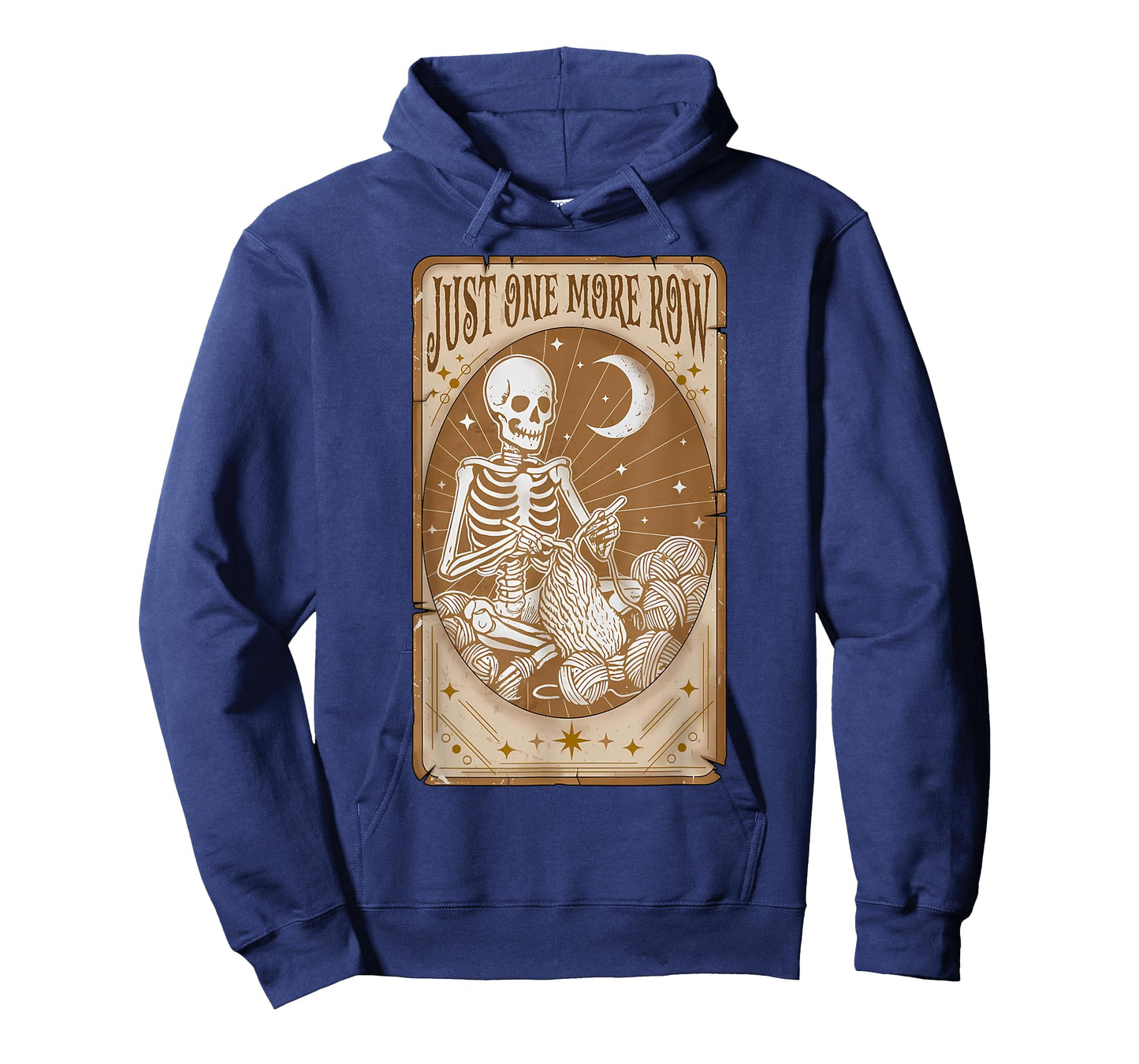 Just One More Row Tarot Card Skeleton Crocheting Yarn Lovers T-Shirt