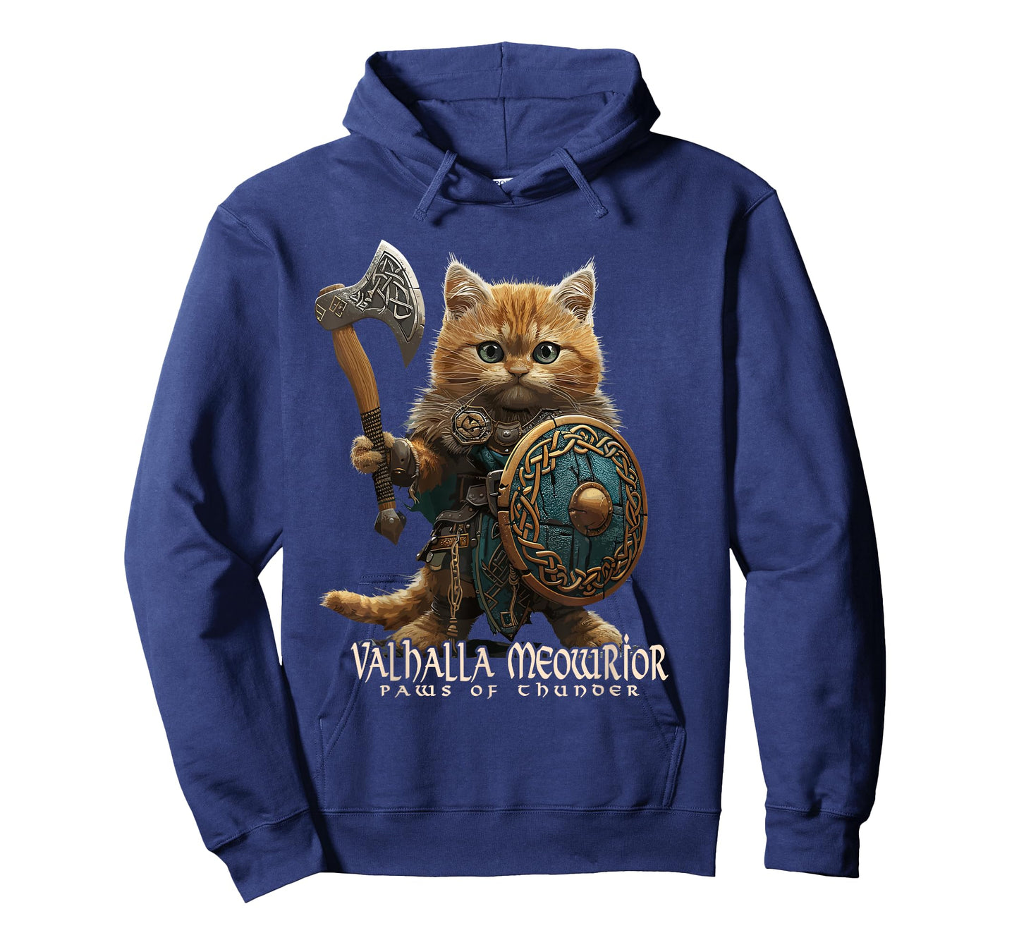 Nordic Norse Valhalla Viking Cat Warrior for Women Men Kids T-Shirt