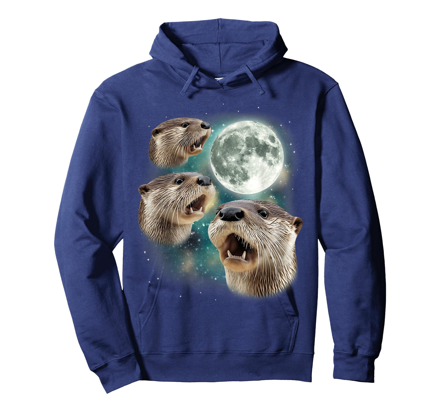 Three Otter Moon | 3 Otter Funny Weird Cursed Meme T-Shirt