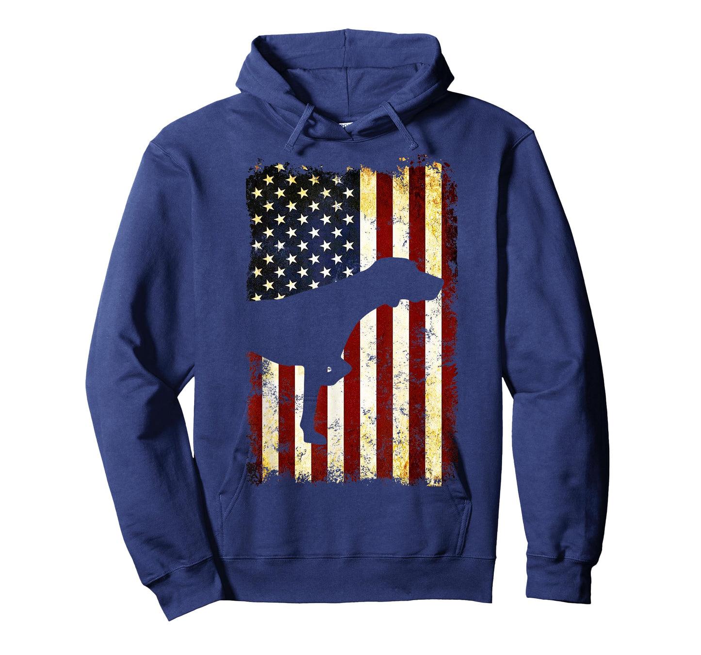 German Shorthaired Pointer Silhouette American Flag T-Shirt