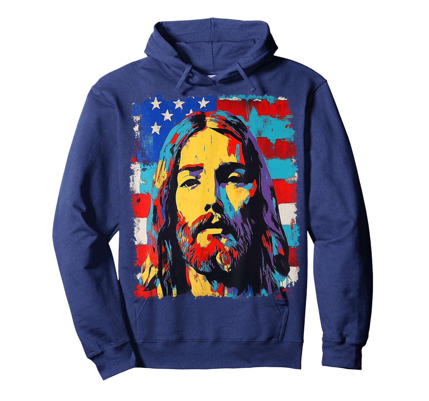 Vintage King Jesus Christ America Flag T-Shirt