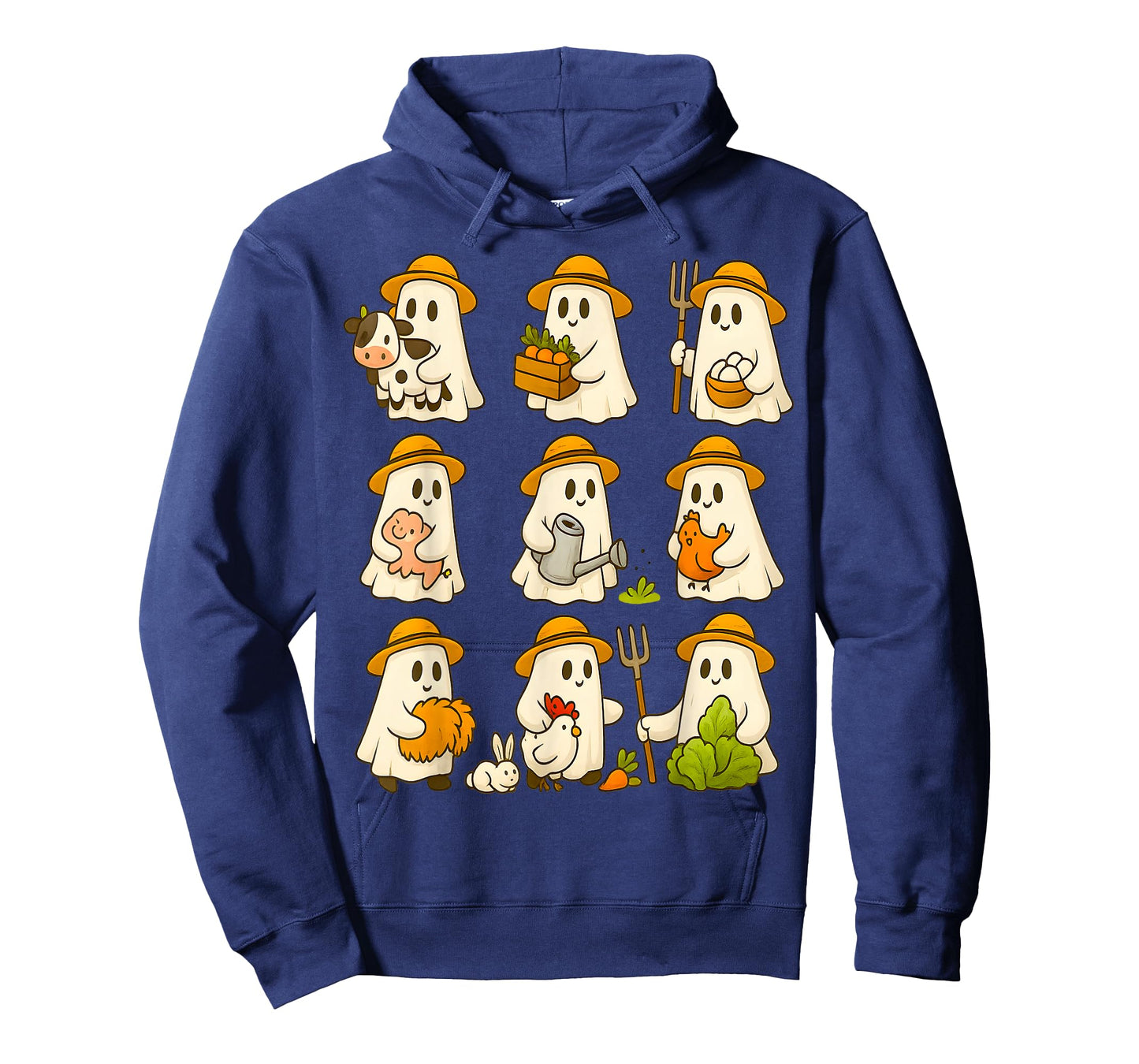 Cute Ghost Farmer Halloween Fall Farming Lover T-Shirt