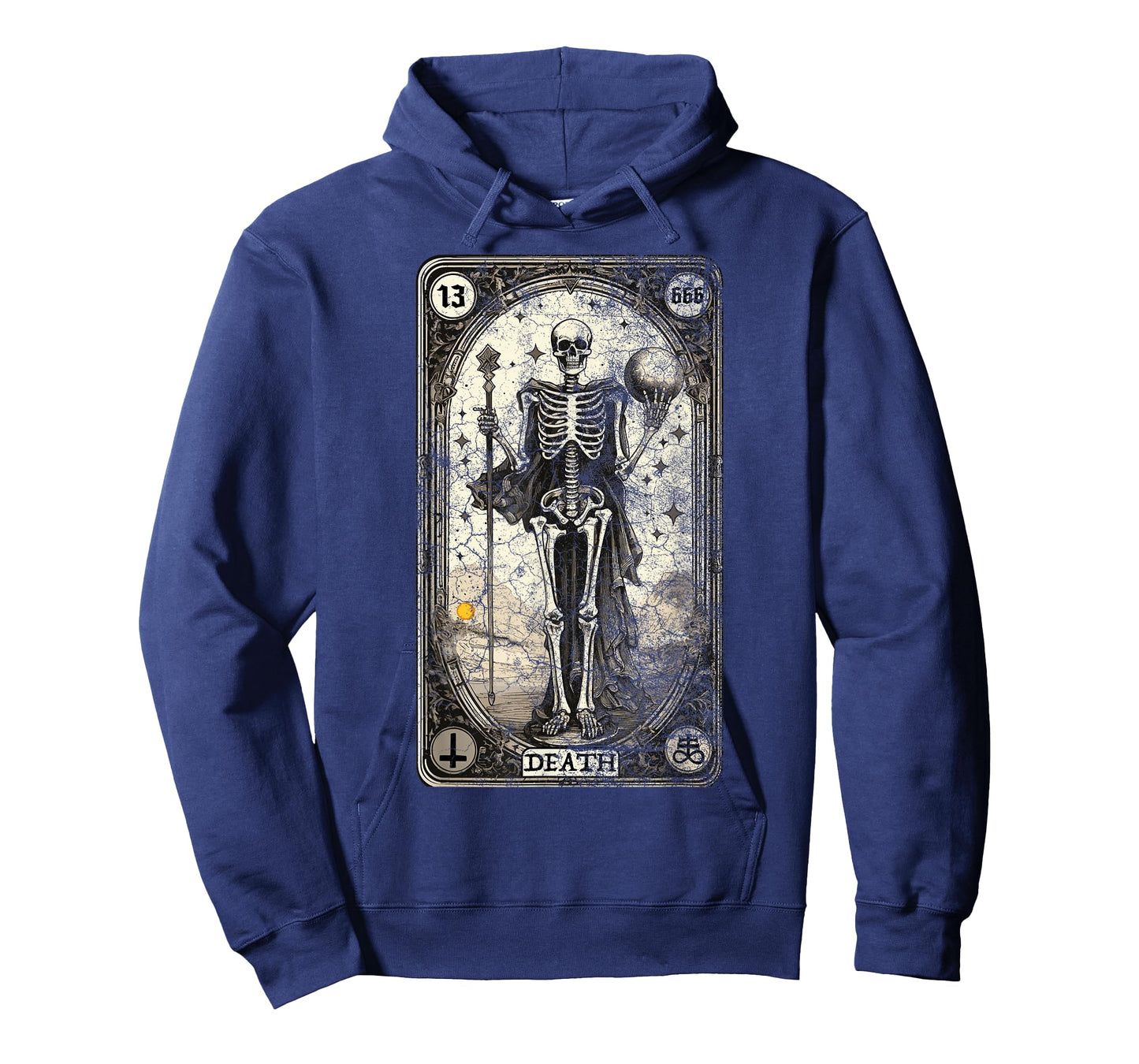Vintage Tarot Card Death Skeleton Occult Satan Unholy Horror T-Shirt