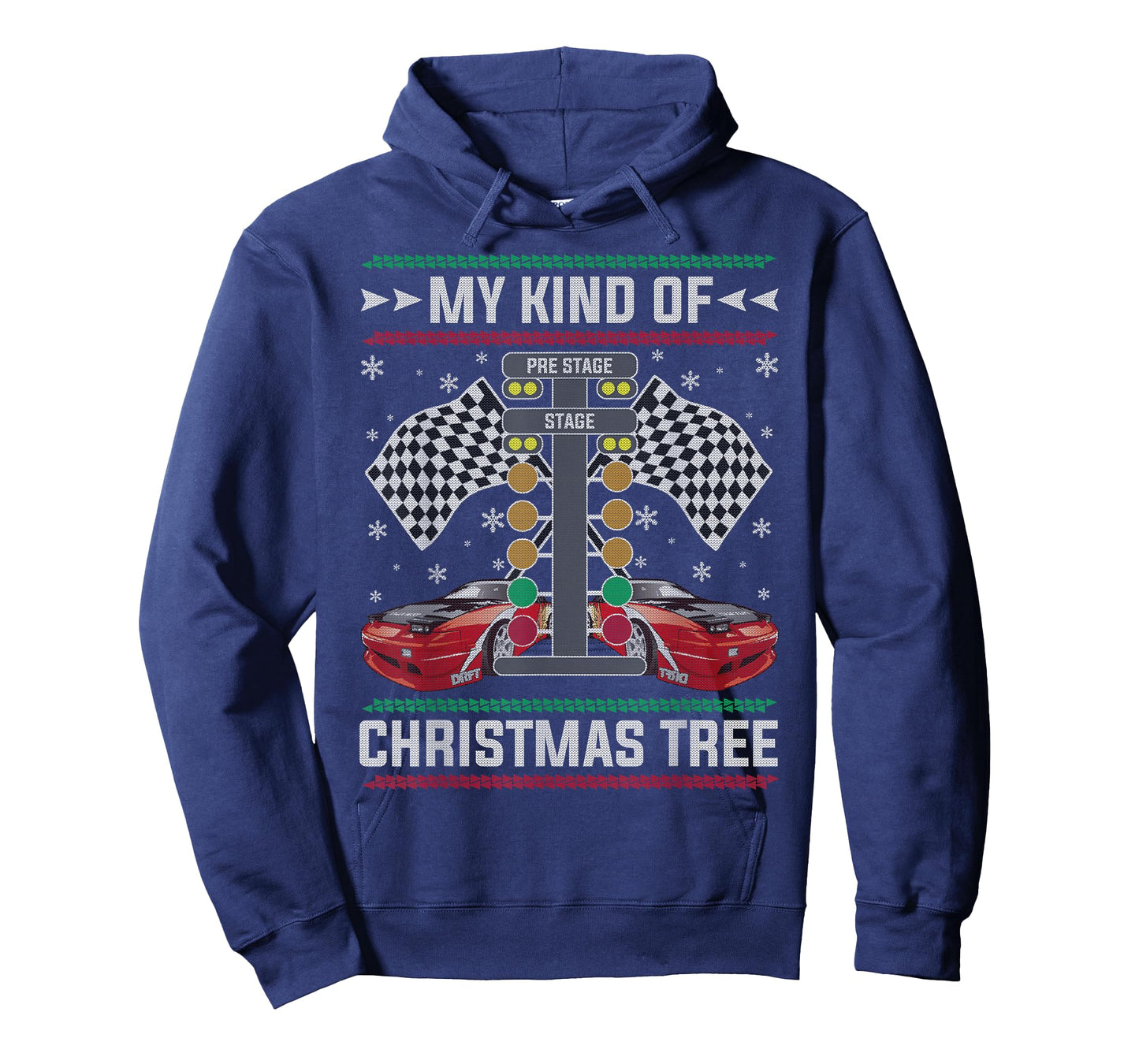 My Kind Of Christmas Tree Drag Racing Ugly Christmas Sweater T-Shirt