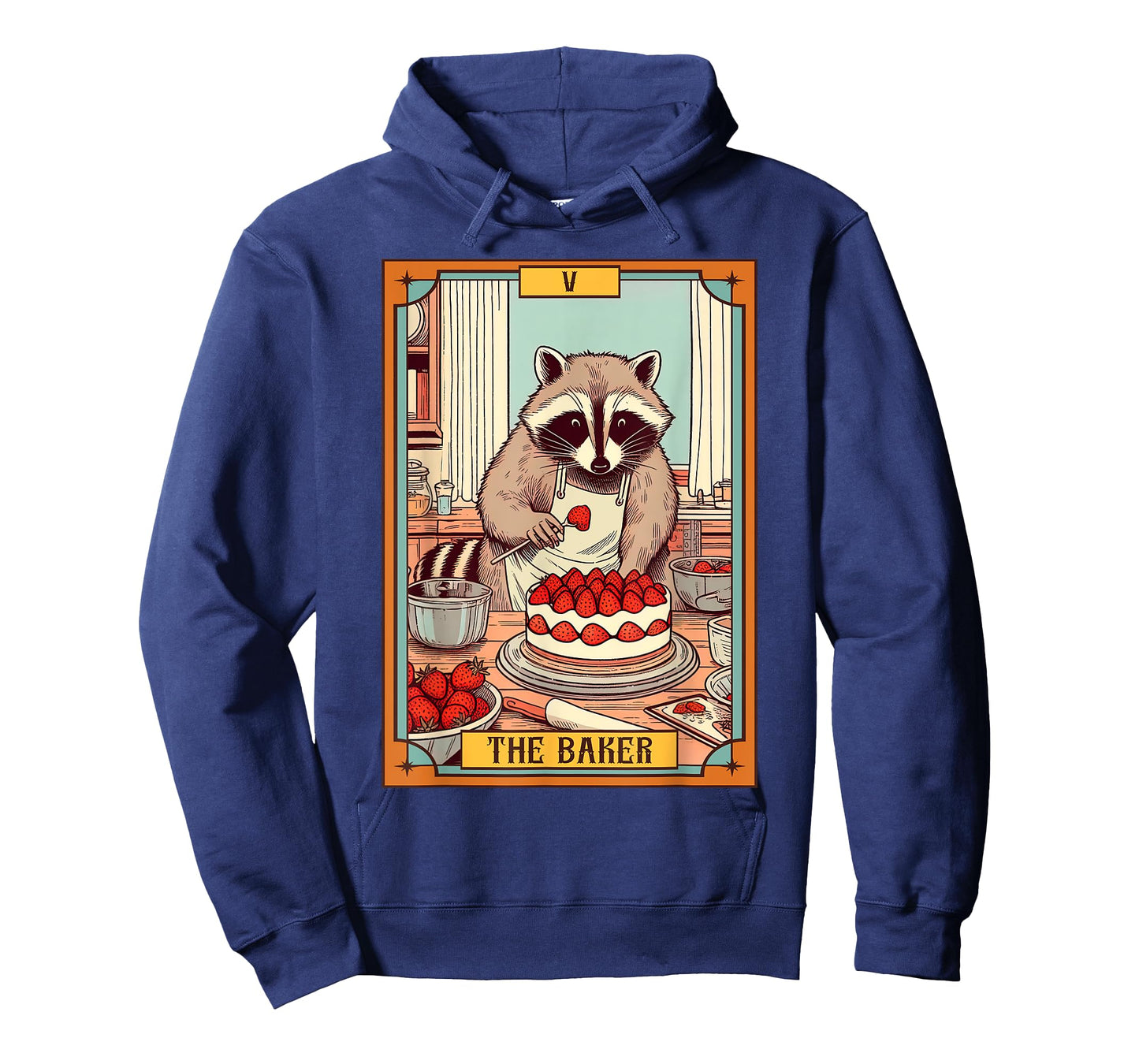 Baker Baking Lover Racoon making Cake The Baker Tarot Card T-Shirt