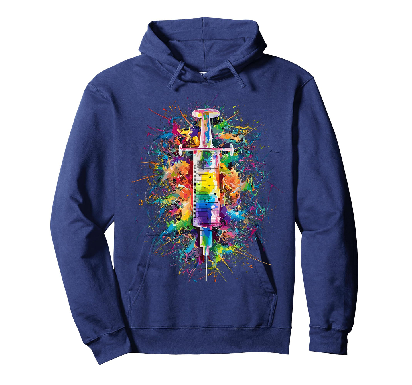 Colorful Paint Splash Syringe Art Graphic T-Shirt