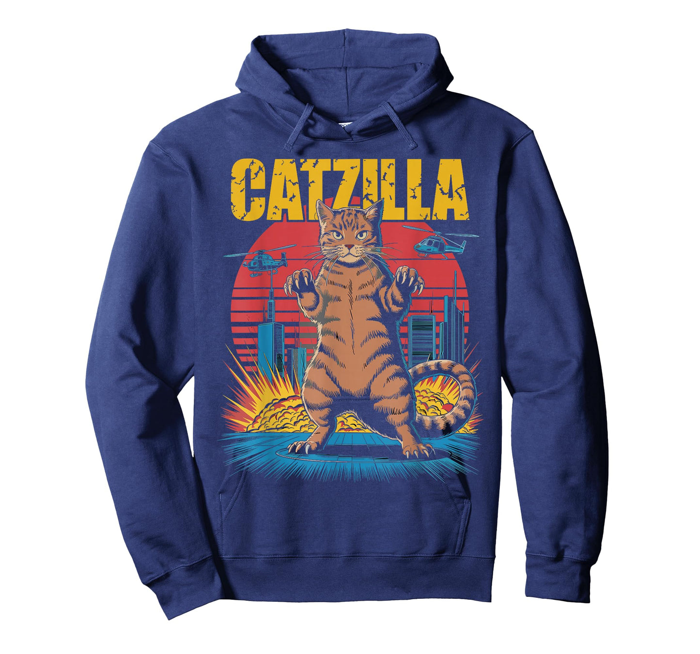 Catzilla Cat Funny Kitten Lover Japanese Art Men Women T-Shirt