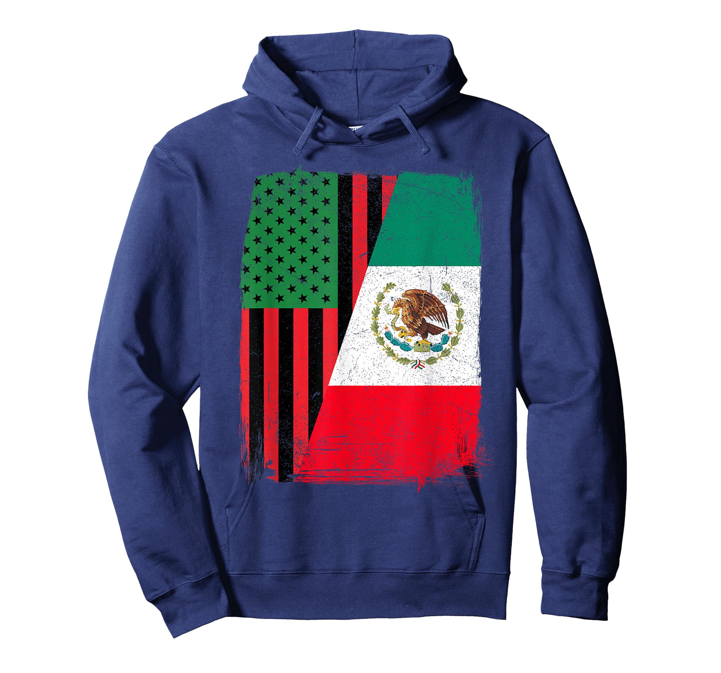 Blaxican Half Black Half Mexican African American Flag T-Shirt