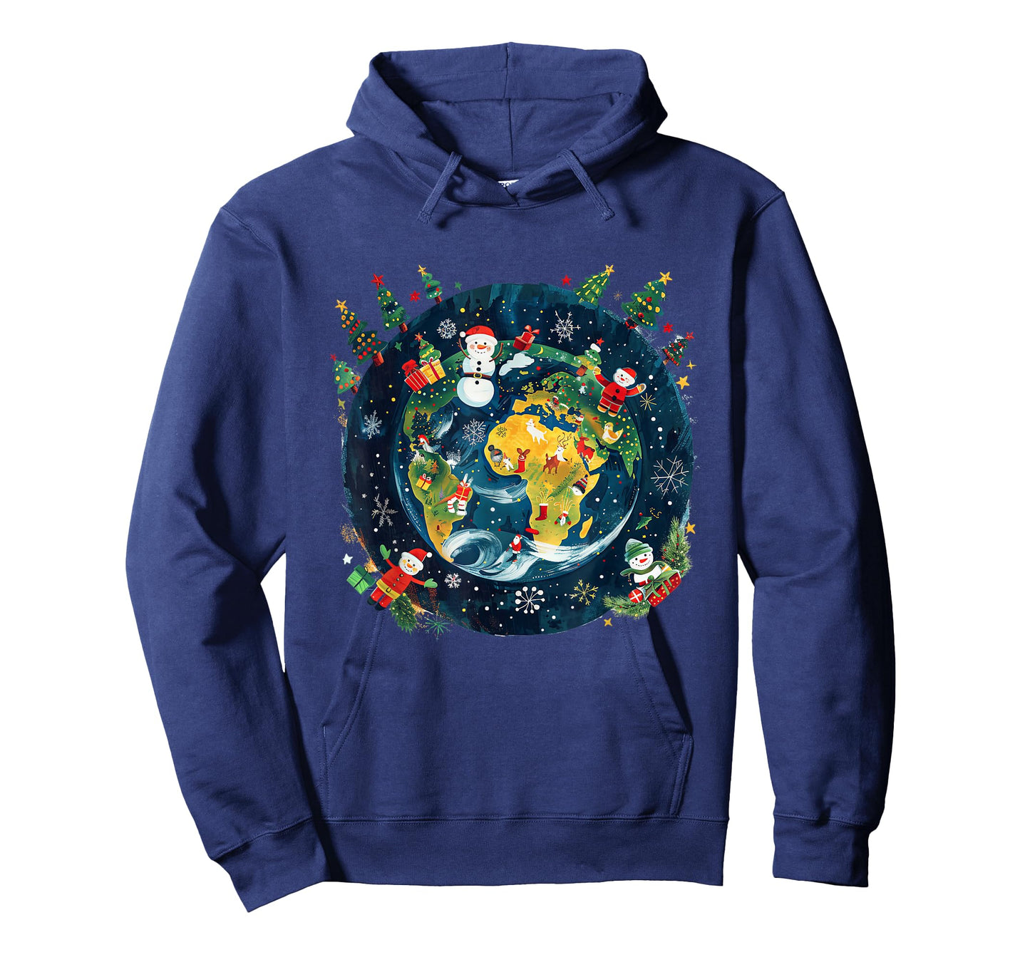 Christmas Around the World Festive Globe Design T-Shirt
