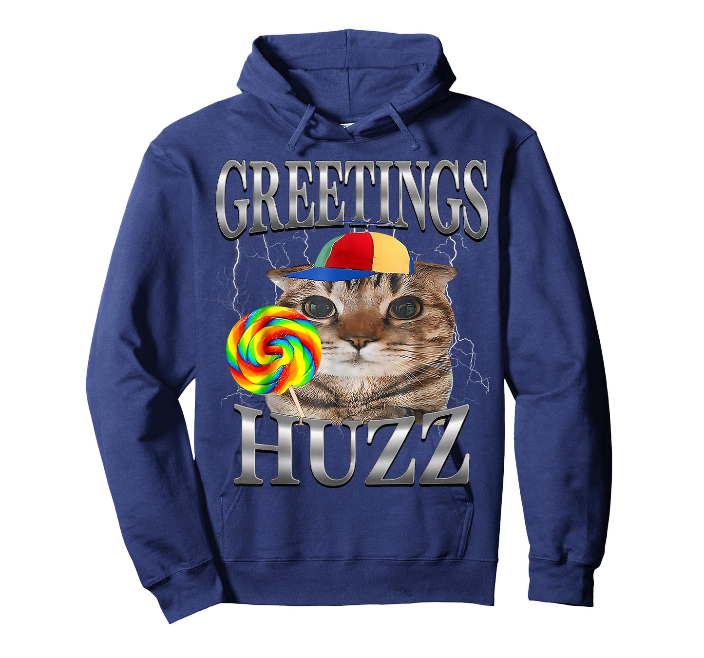 Greetings Huzz Funny Cat Meme Lovers Silly Cats Brainrot T-Shirt