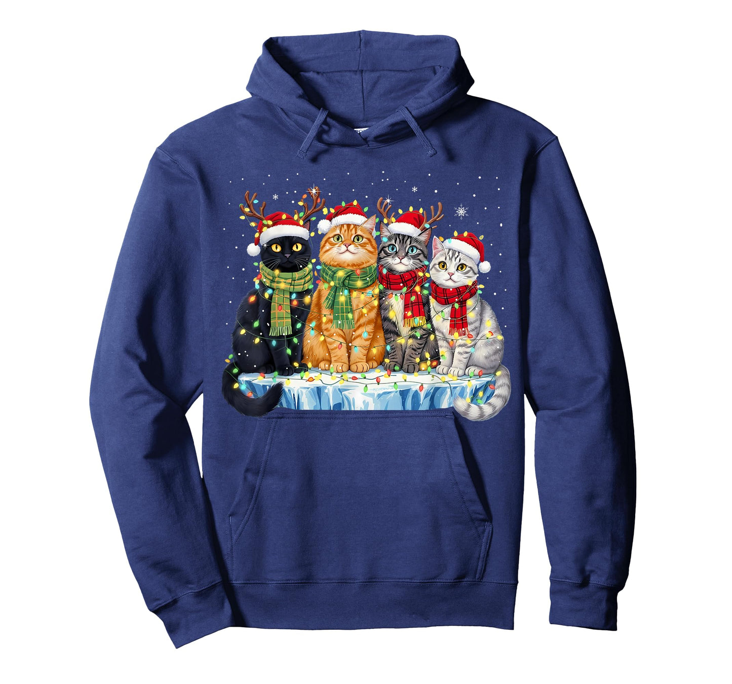 Cute Christmas Cats Funny Xmas Holiday Kitten Lover Graphic T-Shirt