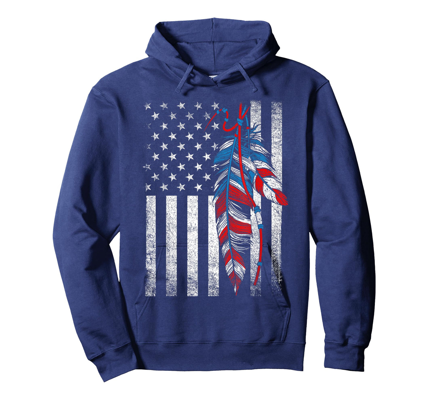 American Flag - Native Feather Pride Month Indigenous T-Shirt