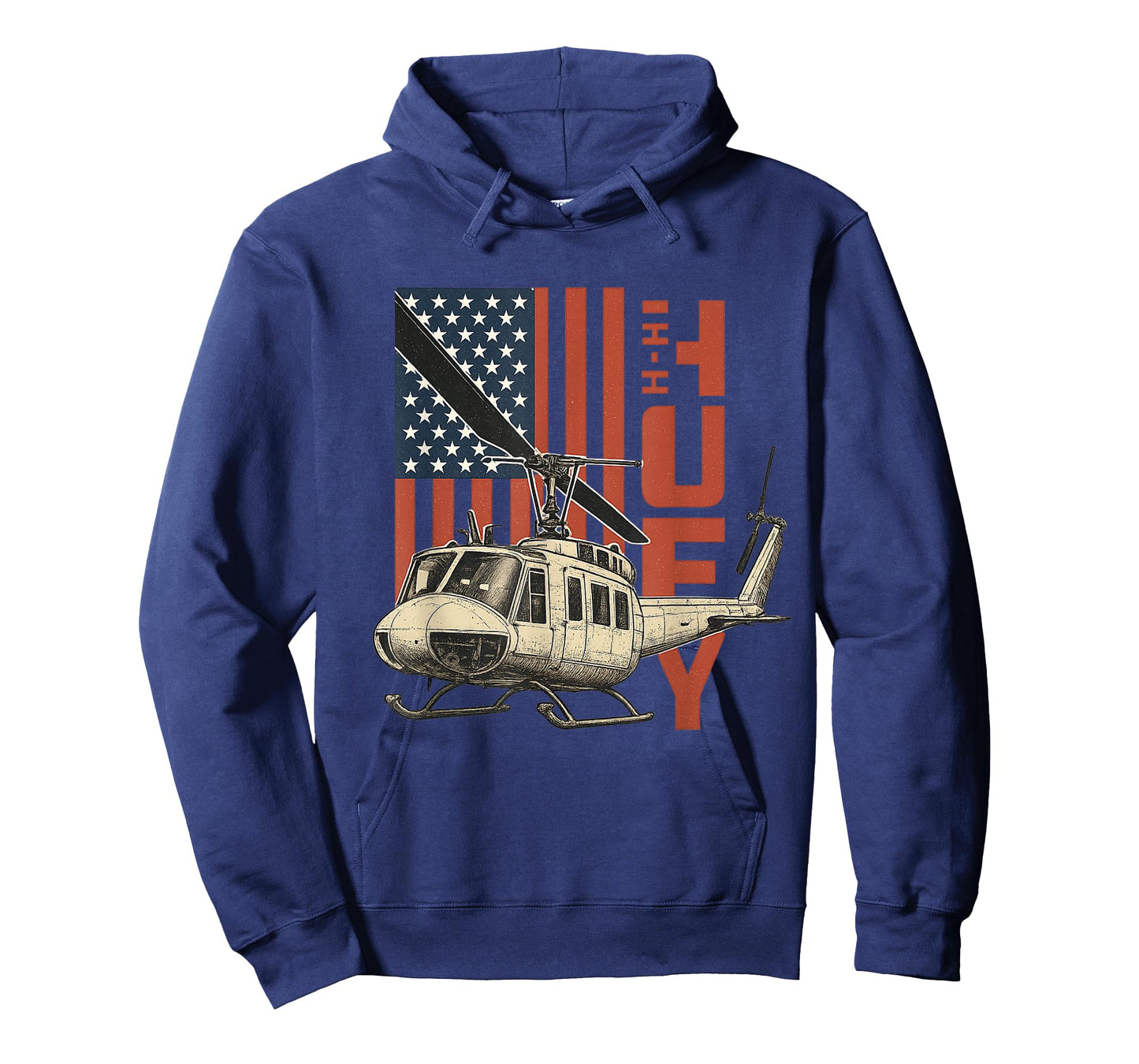 UH-1 Huey Military Helicopter Aviation American Flag Gift T-Shirt