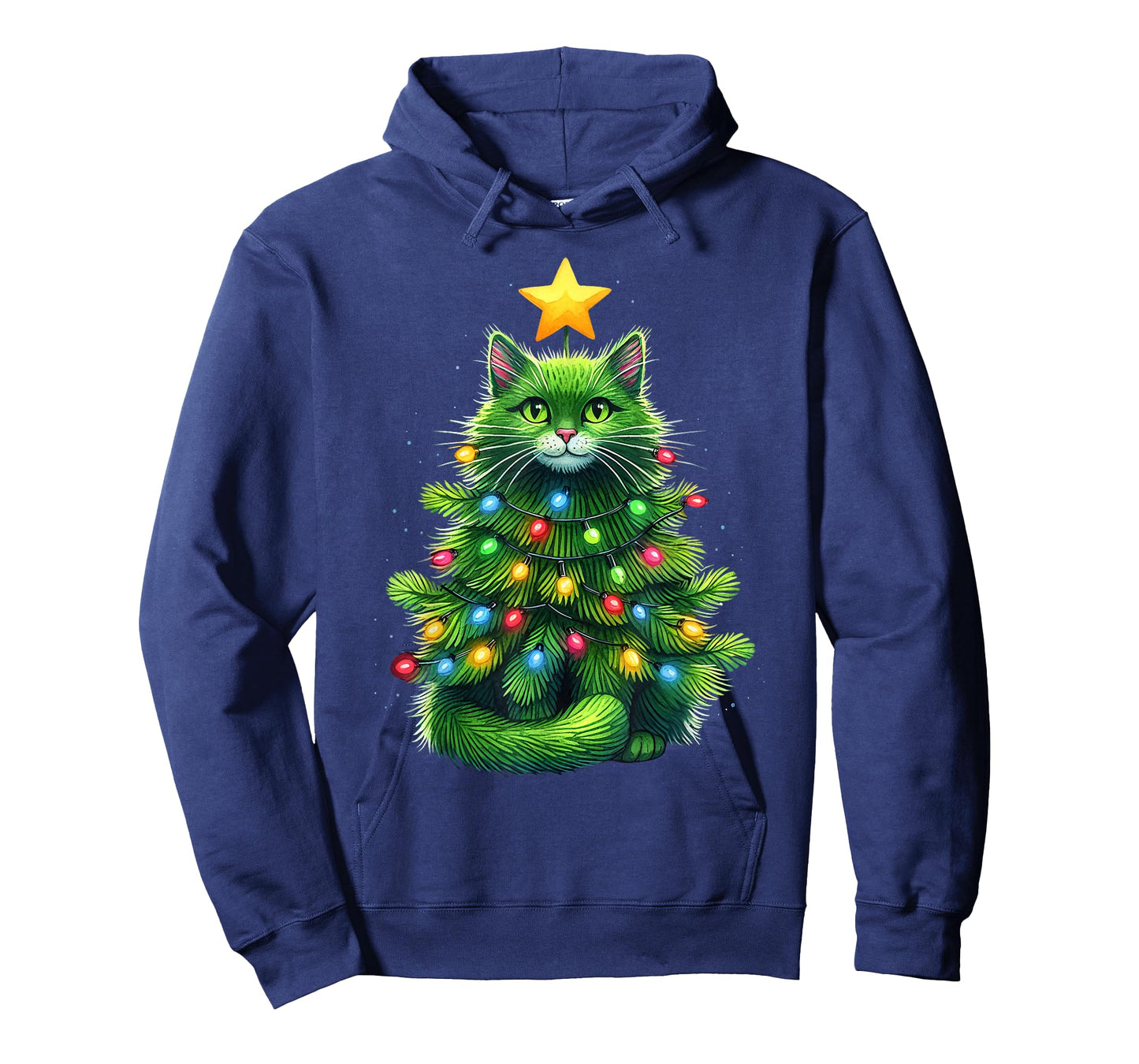 Merry Christmas With This Funny Christmas Tree Cat Xmas T-Shirt