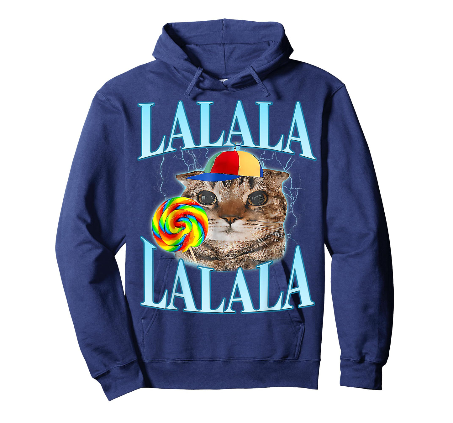 Lalalalalala Meme Silly Cat Meme With Lollipop Funny Memes Men Women Kids T-Shirt