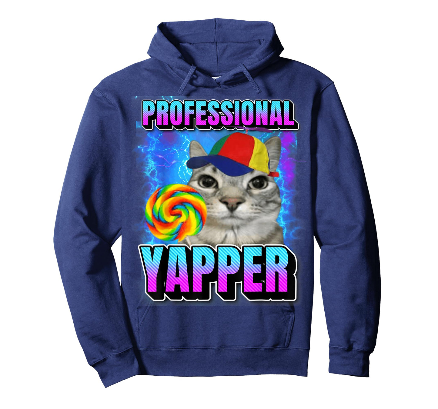 Professional Yapper Silly Sleepy Cat Meme Funny Memes Gen-Z T-Shirt