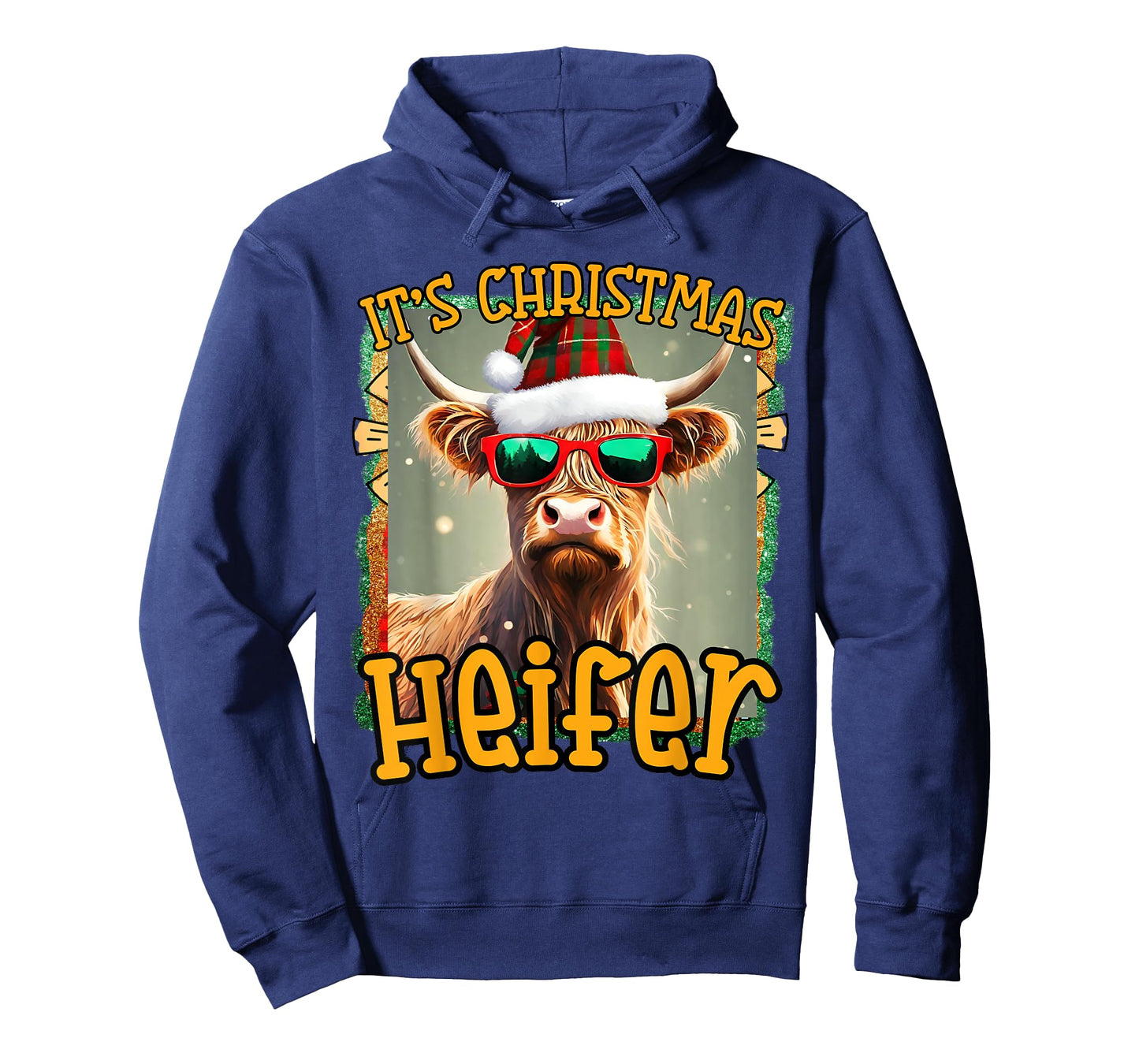 cute Christmas funny women heifer cow highland hyland cows T-Shirt