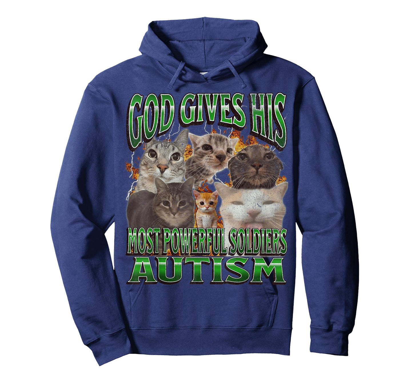 God Gives His Most Powerful Autism Funny Cat Meme Bootleg T-Shirt