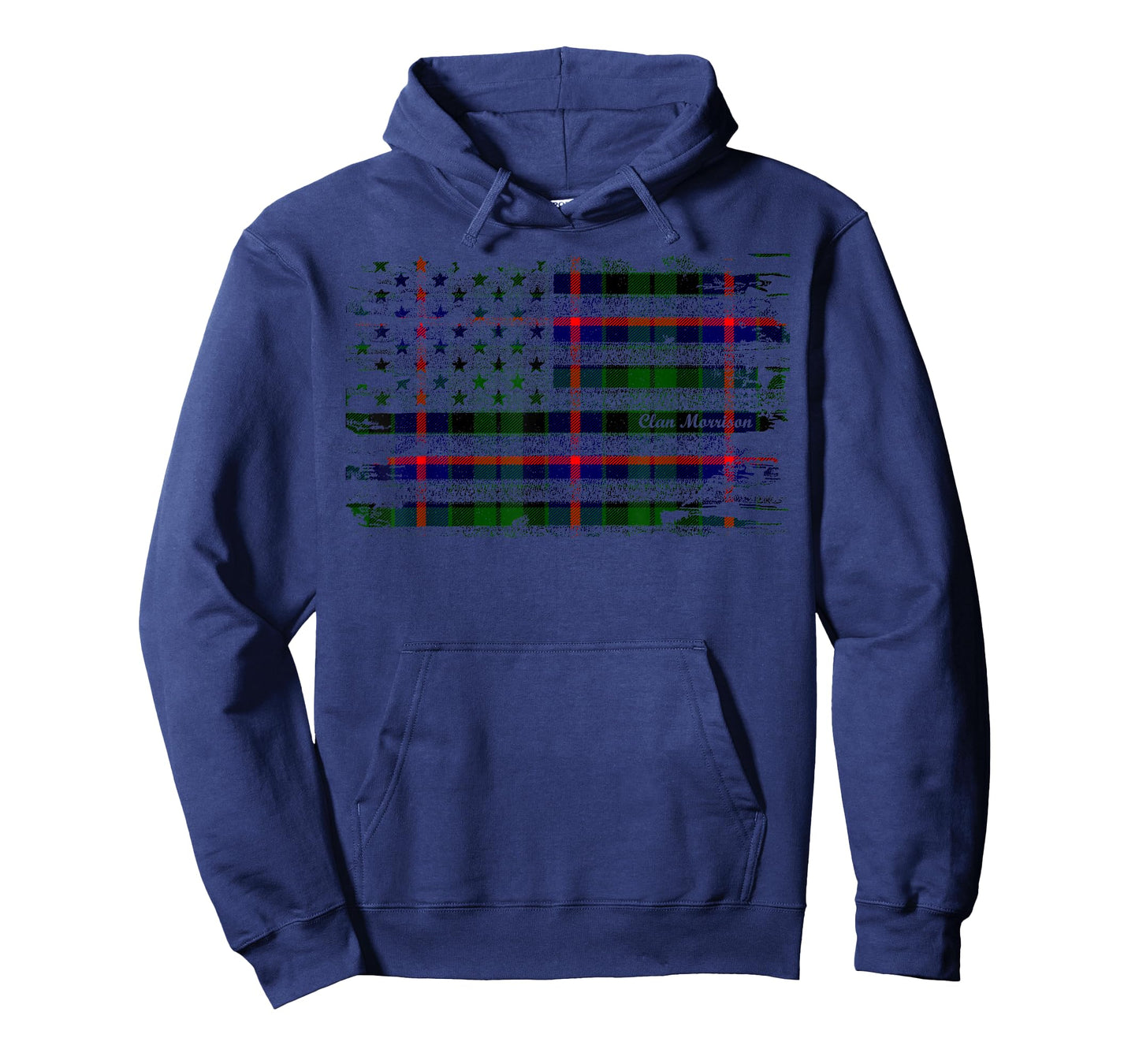 Morrison surname American Flag Scottish Clan Tartan Women Kids Men T-Shirt