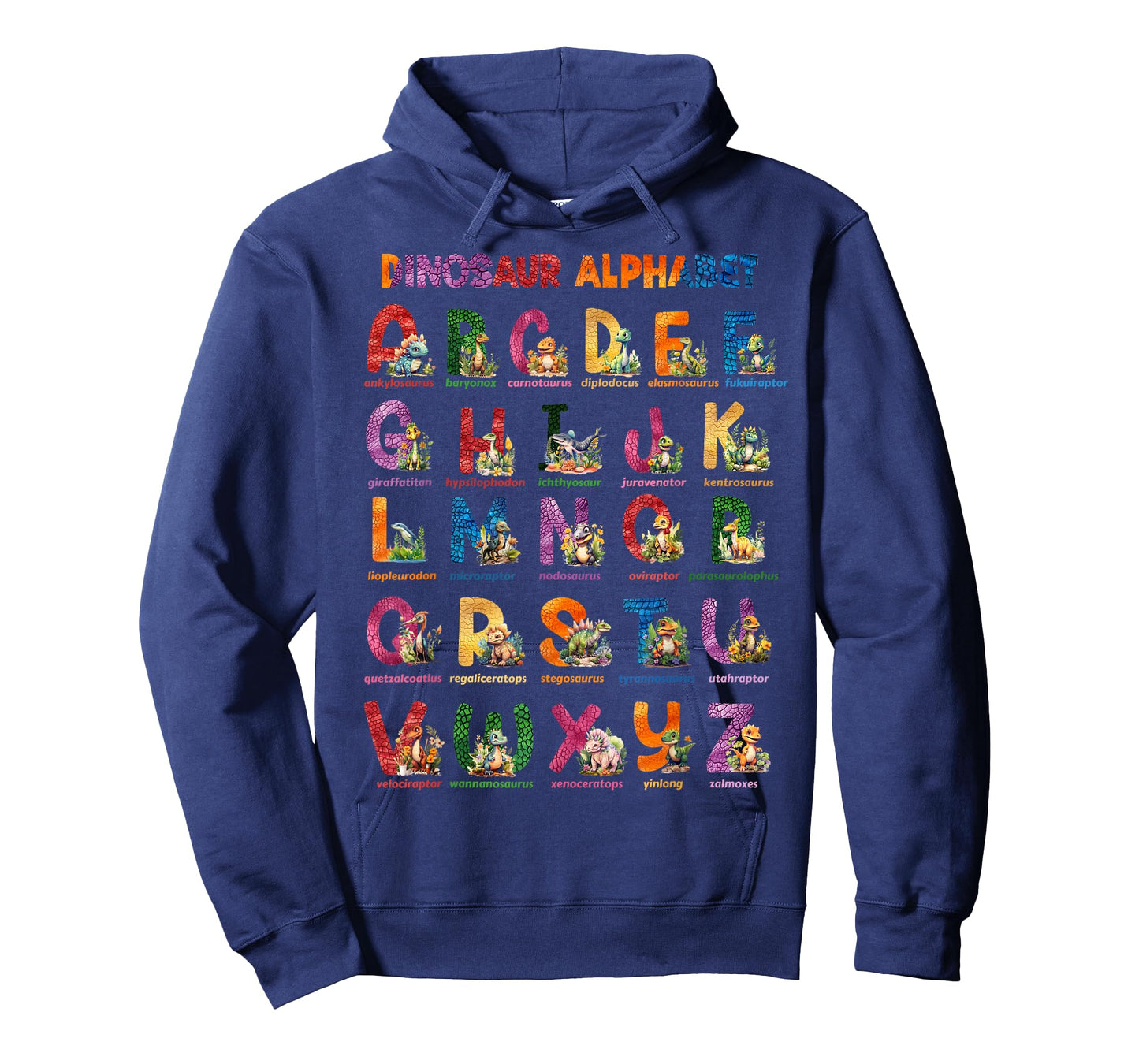 Cute Educational Dinosaur Alphabet ABC Baby Dino T-Shirt