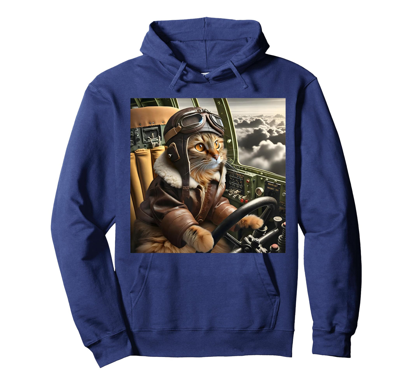 Vintage Cat Pilot - Cat pilots a cool fighter plane. T-Shirt