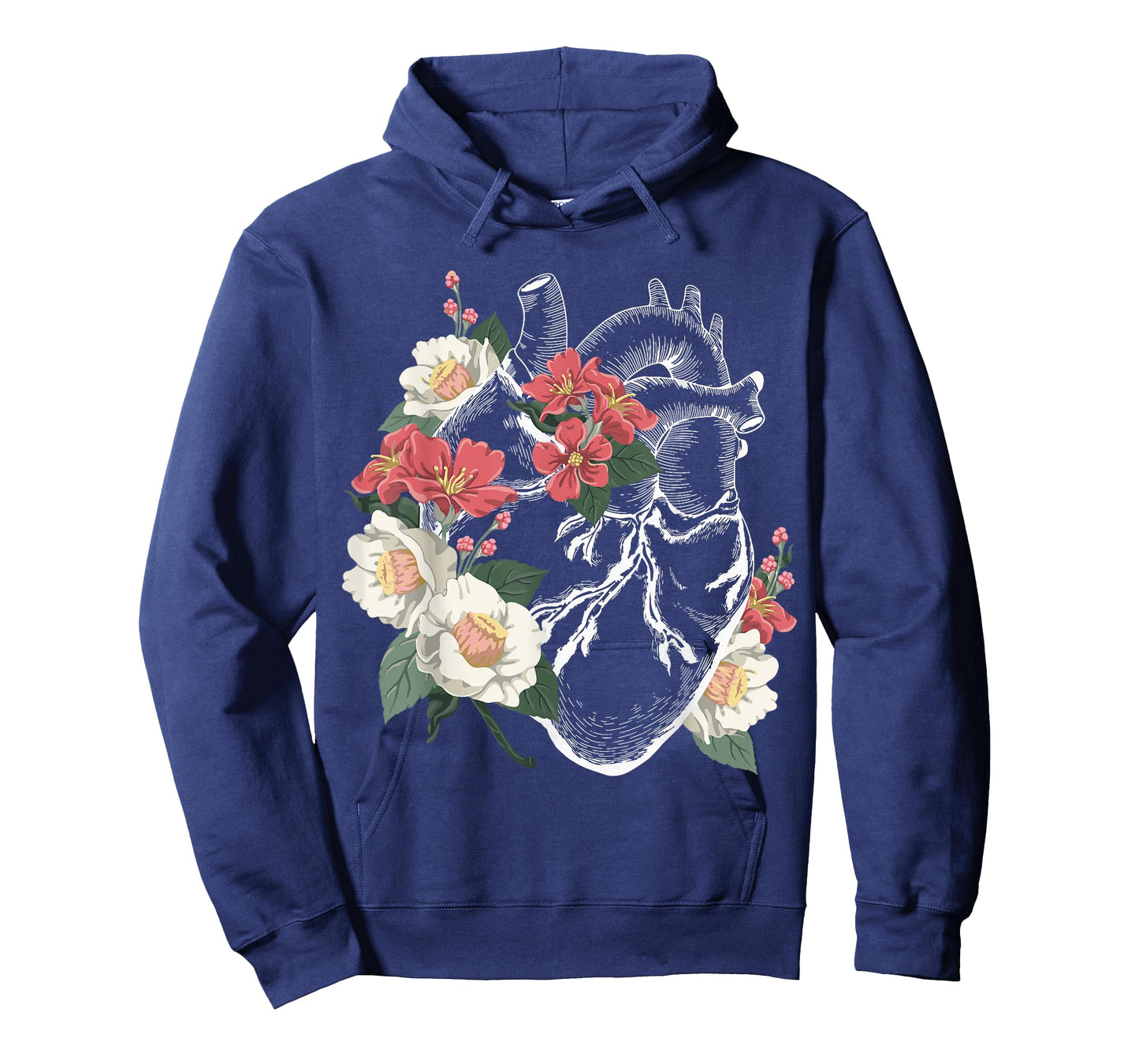 Anatomical Heart Shirt Floral Organ Cardiology Cardiac Nurse T-Shirt