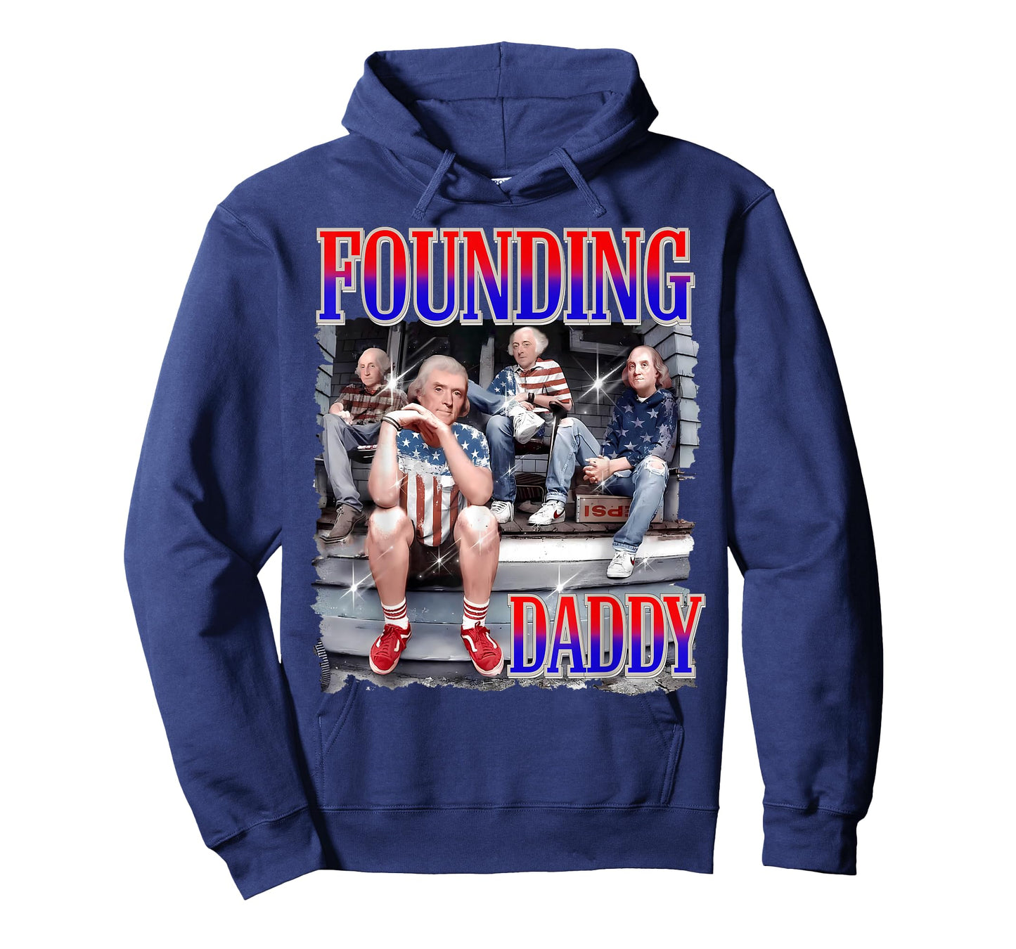 Mens 4th of July Shirt Founding Daddy George Washington 1776 T-Shirt