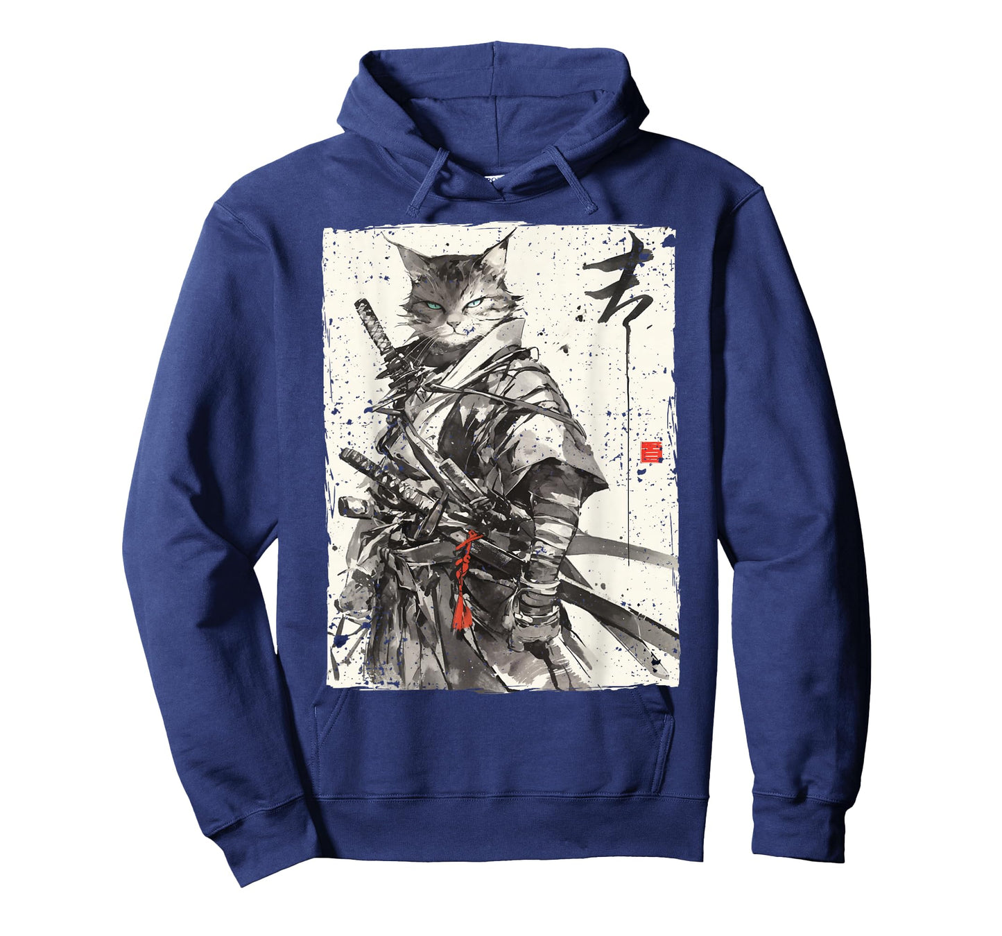 Samurai Cat Warrior Ukiyo Ink Artwork Cat Samurai T-Shirt