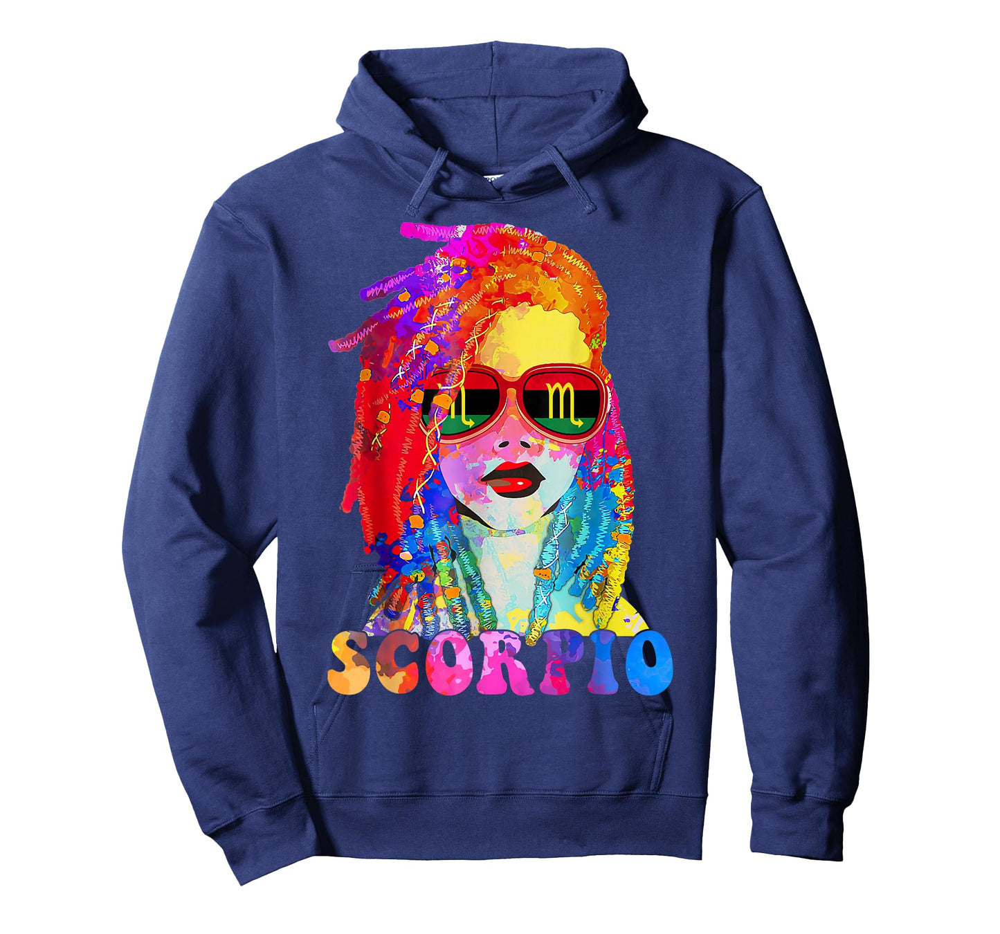 Scorpio Loc'd Woman Black Queen Art Zodiac Birthday T-Shirt
