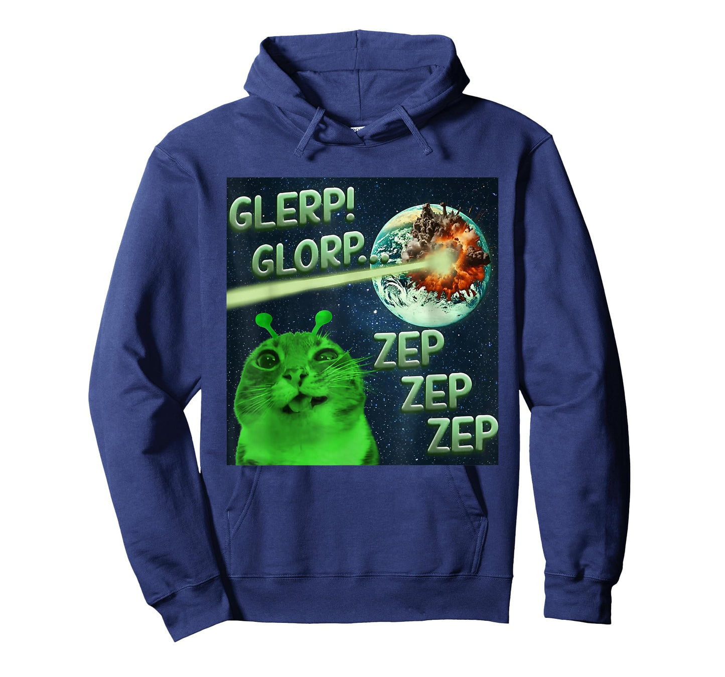 Glerp Glorp Funny Alien Cat Gen Z Alpha Kitten Meme T-Shirt