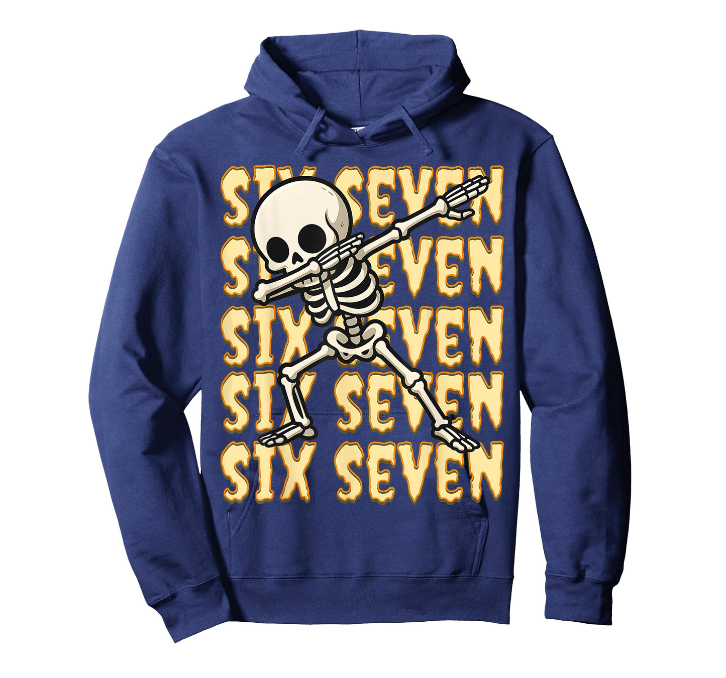67 Halloween Funny Six Seven Meme Brainrot Skeleto Kids Boys T-Shirt