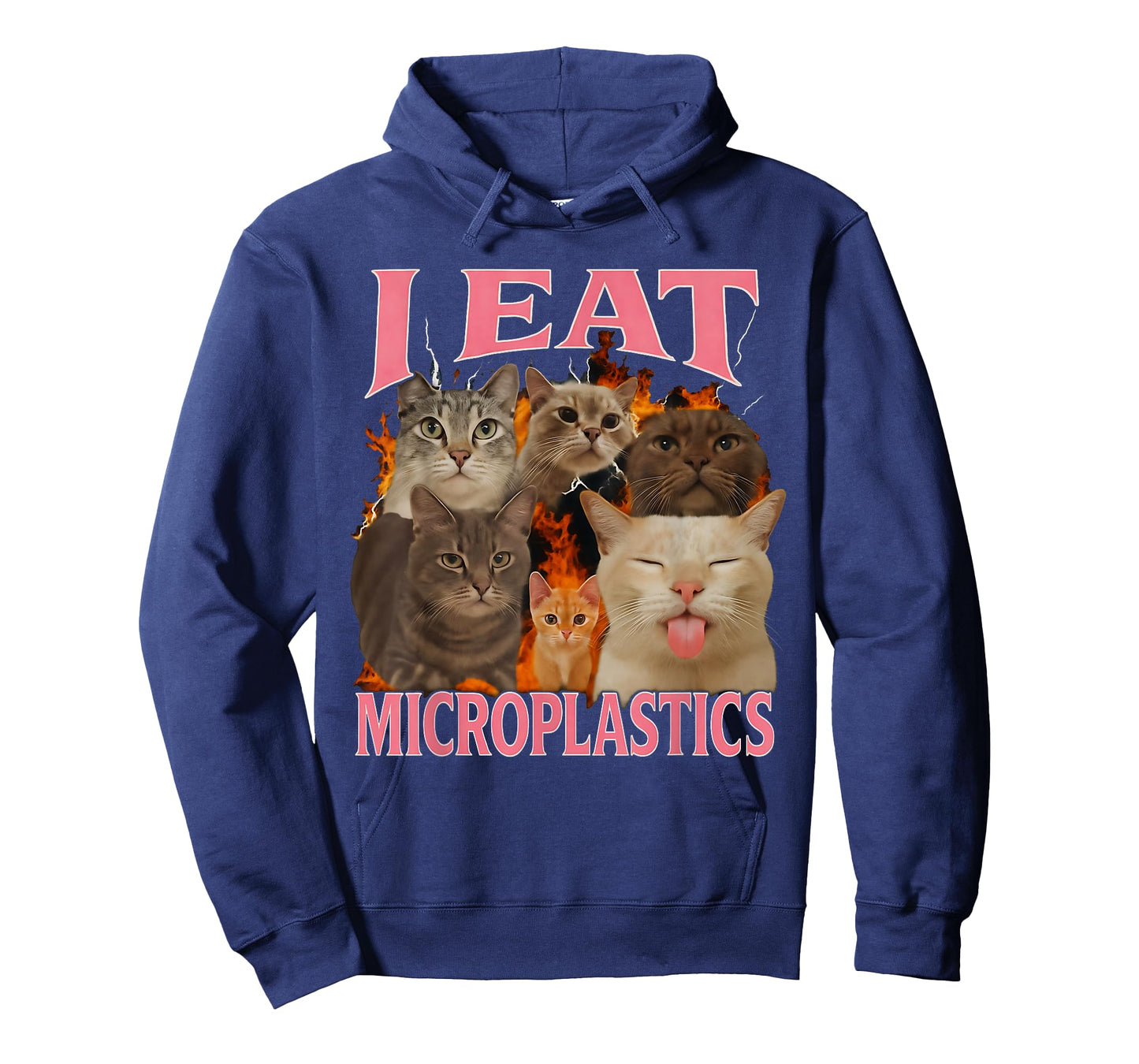 I Eat Microplastics Funny Cat Meme Bootleg for Men Women T-Shirt