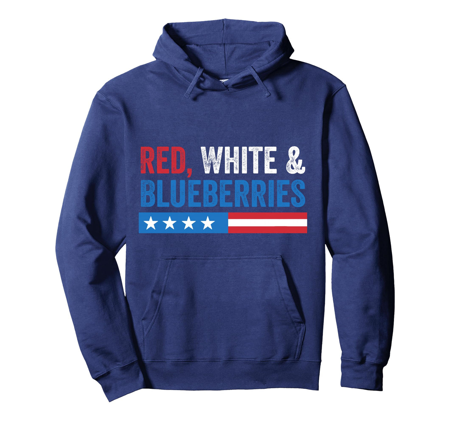 Red White and Blueberries Patriot USA Flag Long Sleeve T-Shirt