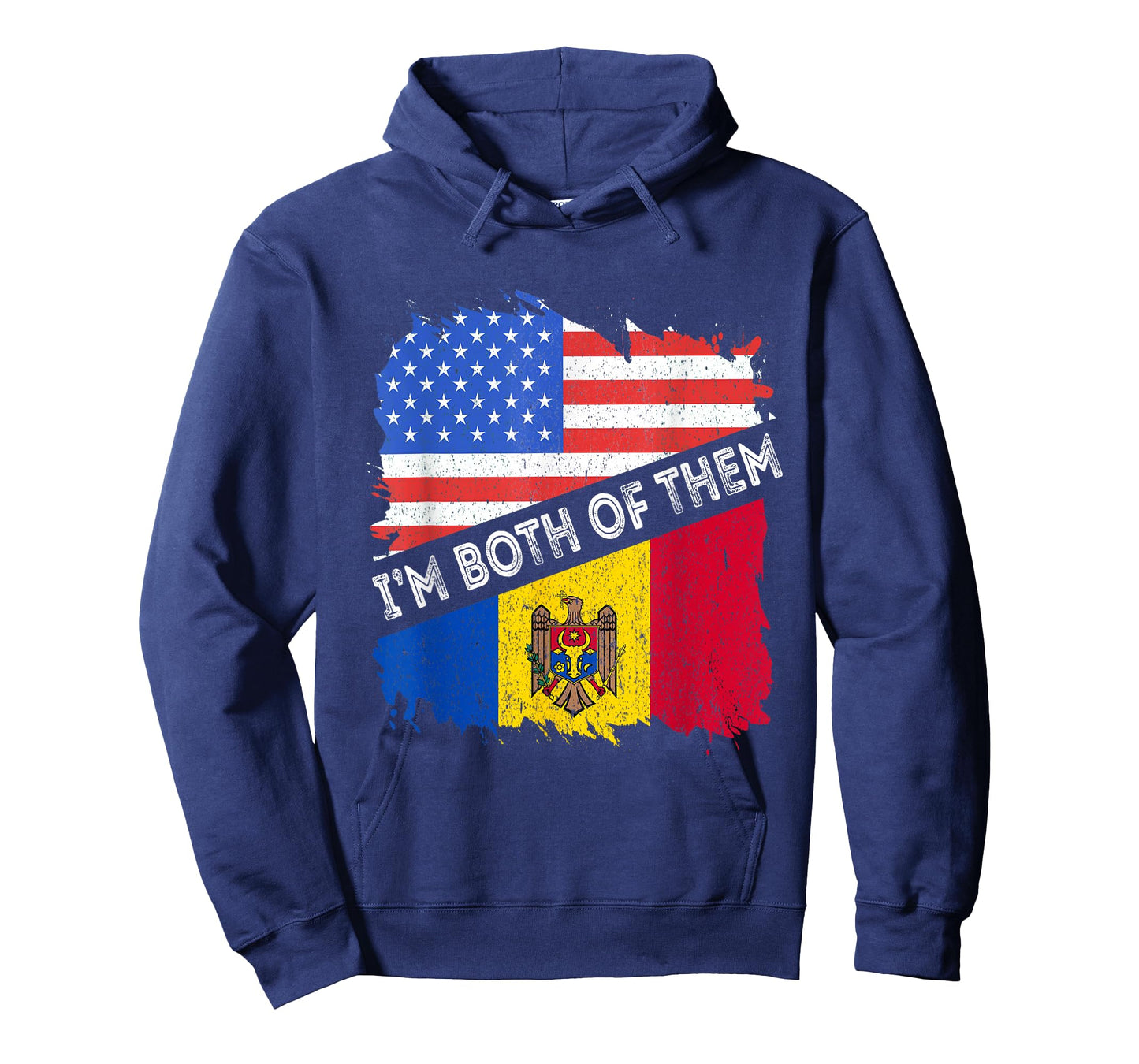 Moldova Flag I'm Both Of Them USA America Moldovan Roots T-Shirt