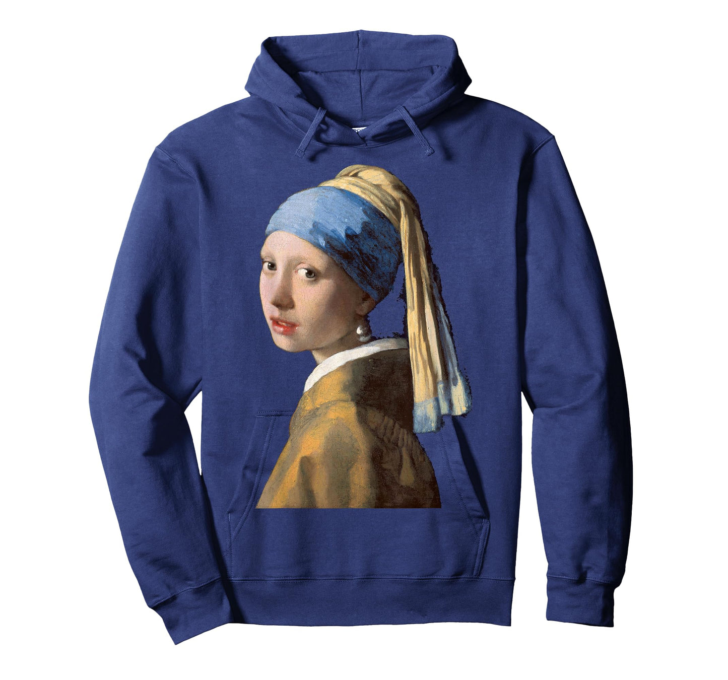 Masterpieces Of Art Girl with a Pearl Earring Art Print T-Shirt, Girls' Big Kid, Unisex, Black, Small, Short Sleeve, Classic Fit