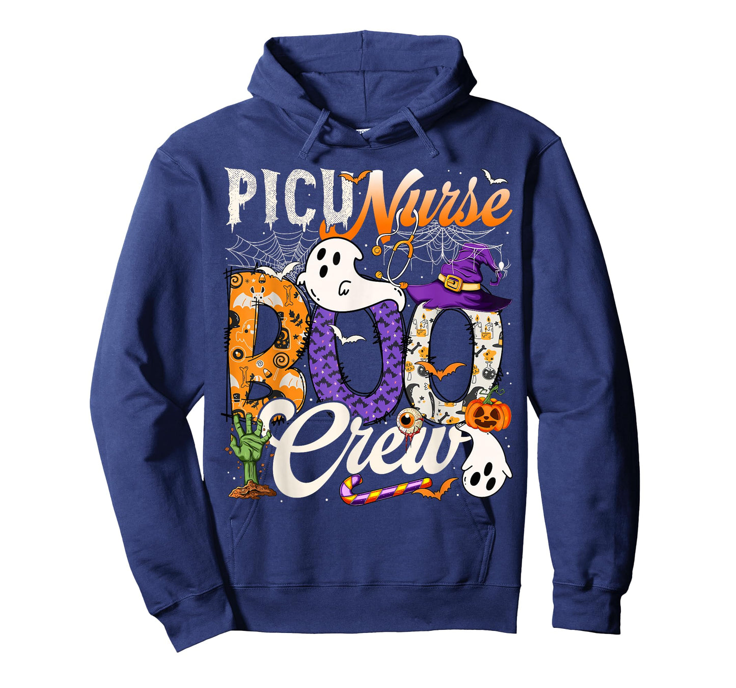 Cute PICU Nurse Boo Crew Nurse Halloween Ghost Costume T-Shirt