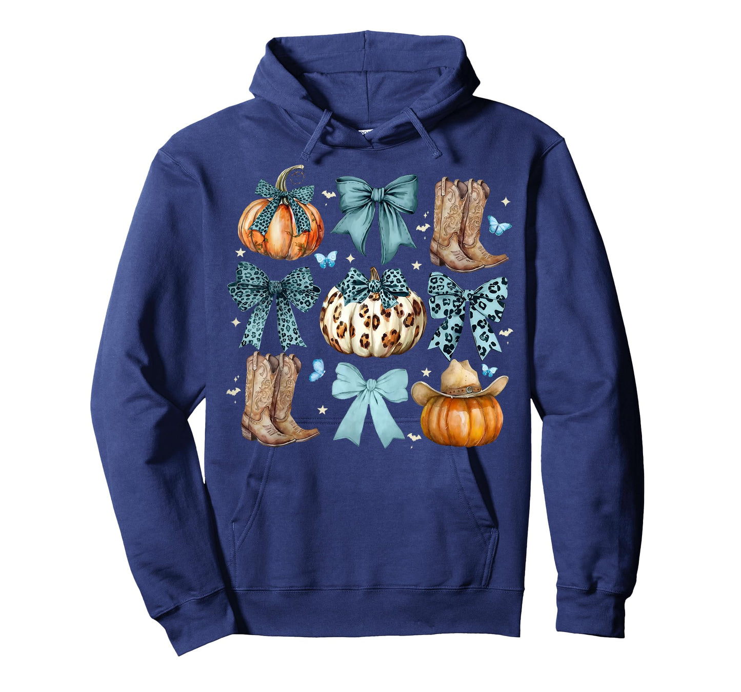 Pumpkin Coquette Bow Cowboy Western Thanksgiving Autumn Fall T-Shirt