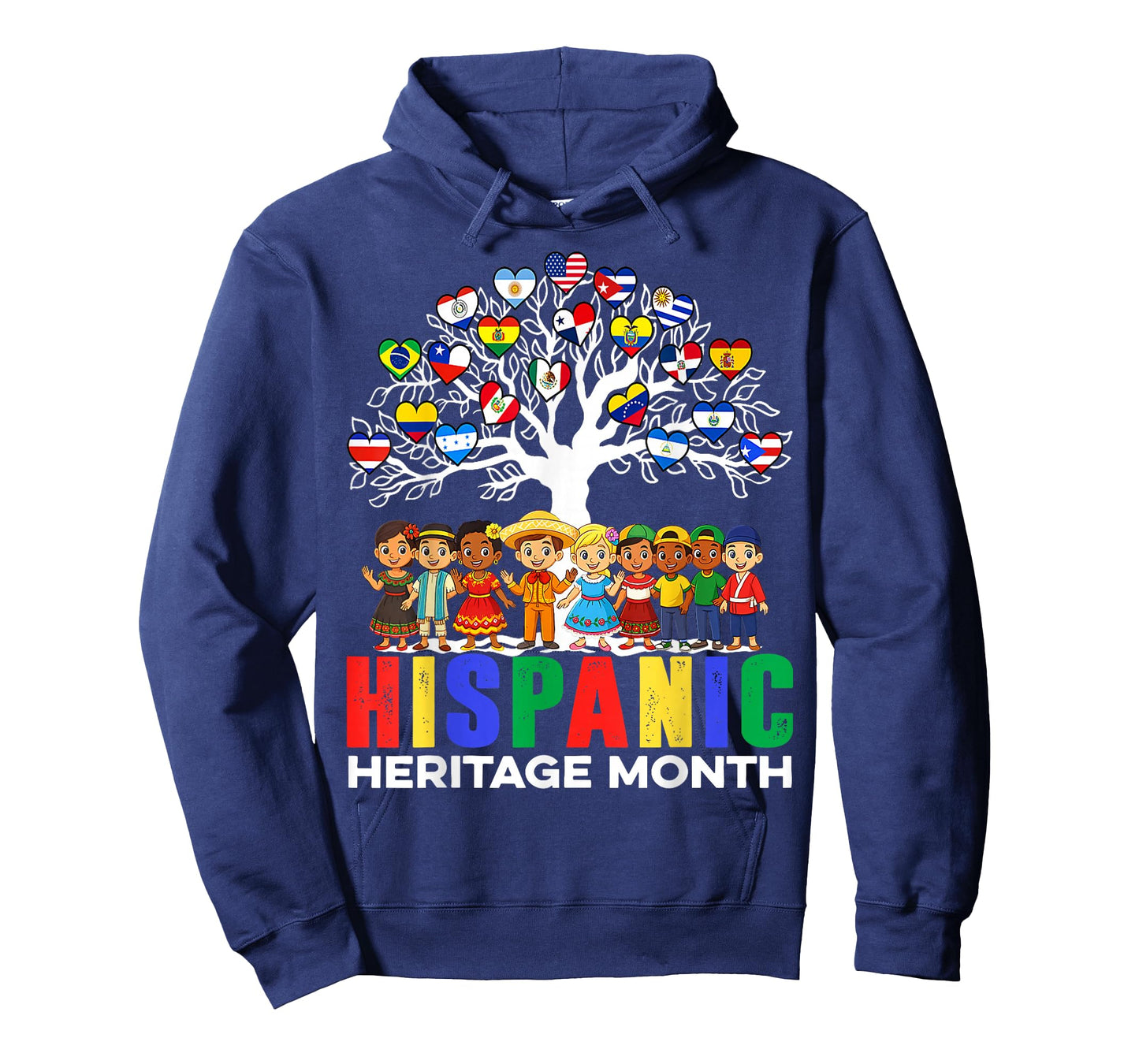 Hispanic Heritage Month Latin Countries Hands Heart Flags T-Shirt