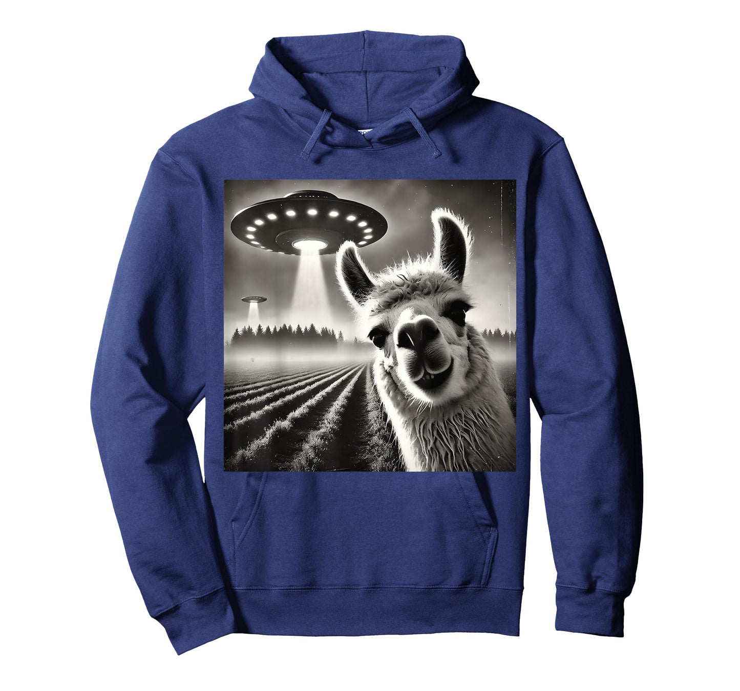 Funny Llama Alpaca Selfie UFOs T-Shirt